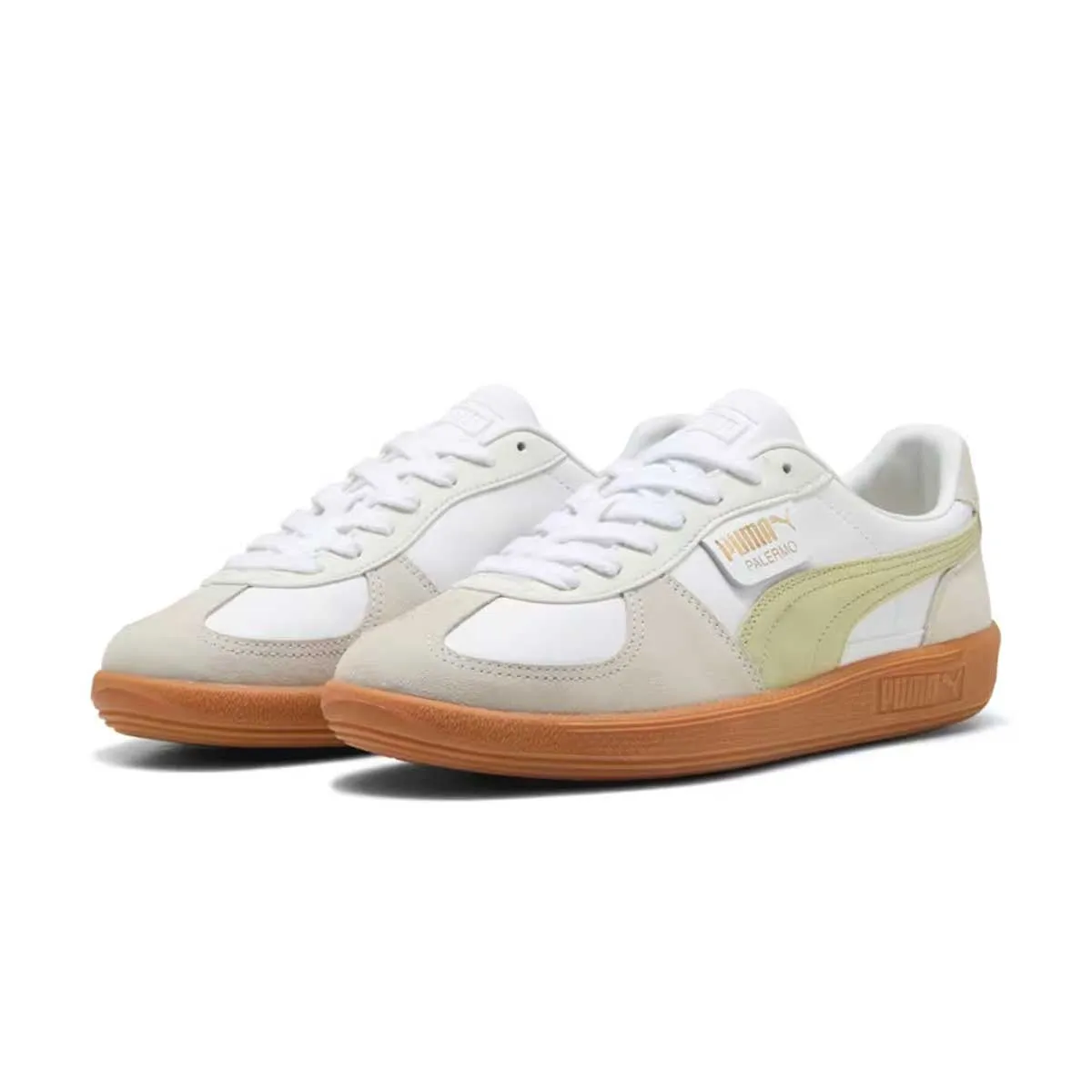 Turn Step Antistatic Palermo Leather 'Puma White Pistachio Green'