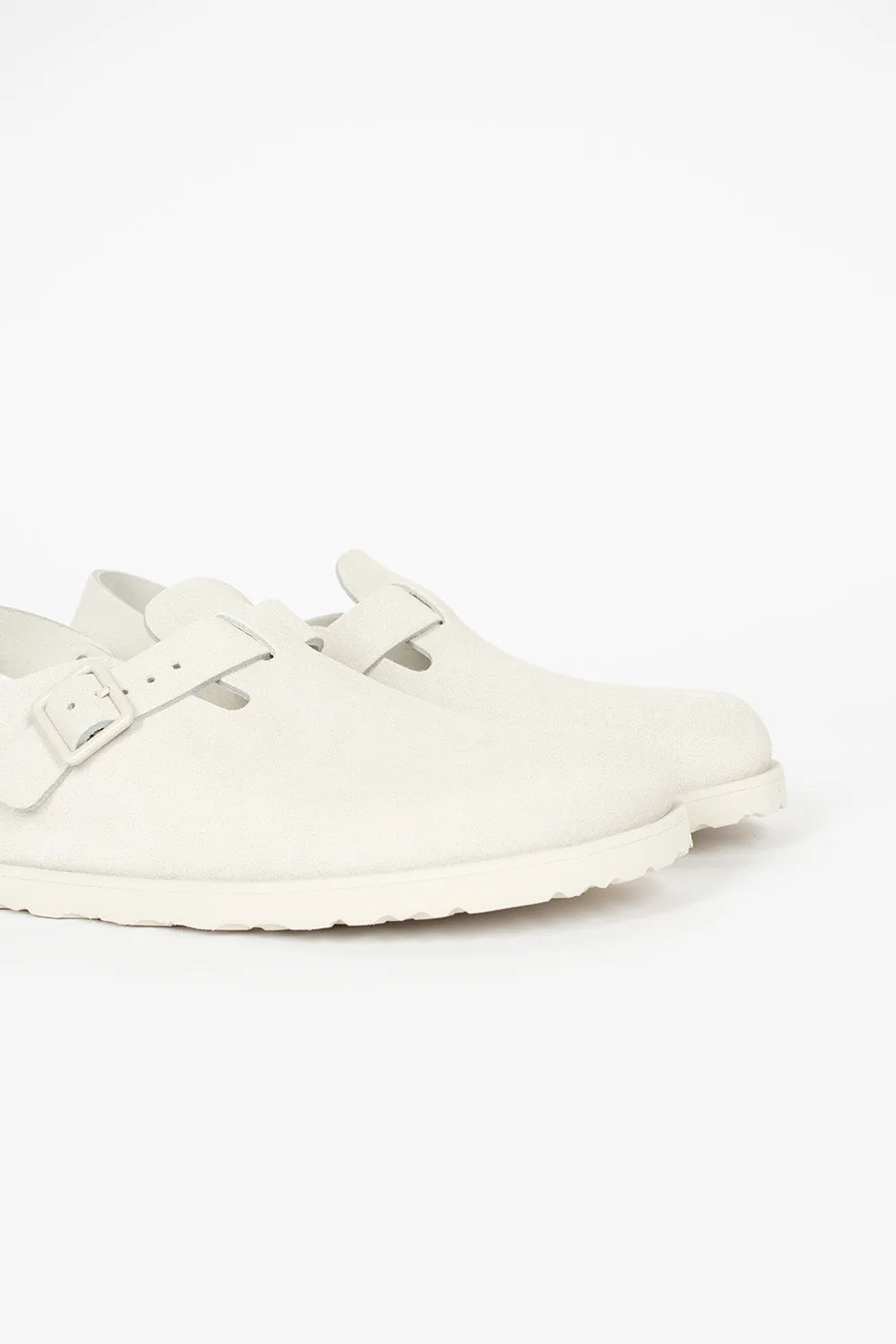 Tokio Suede Clog Bone Lean Build spring fresh