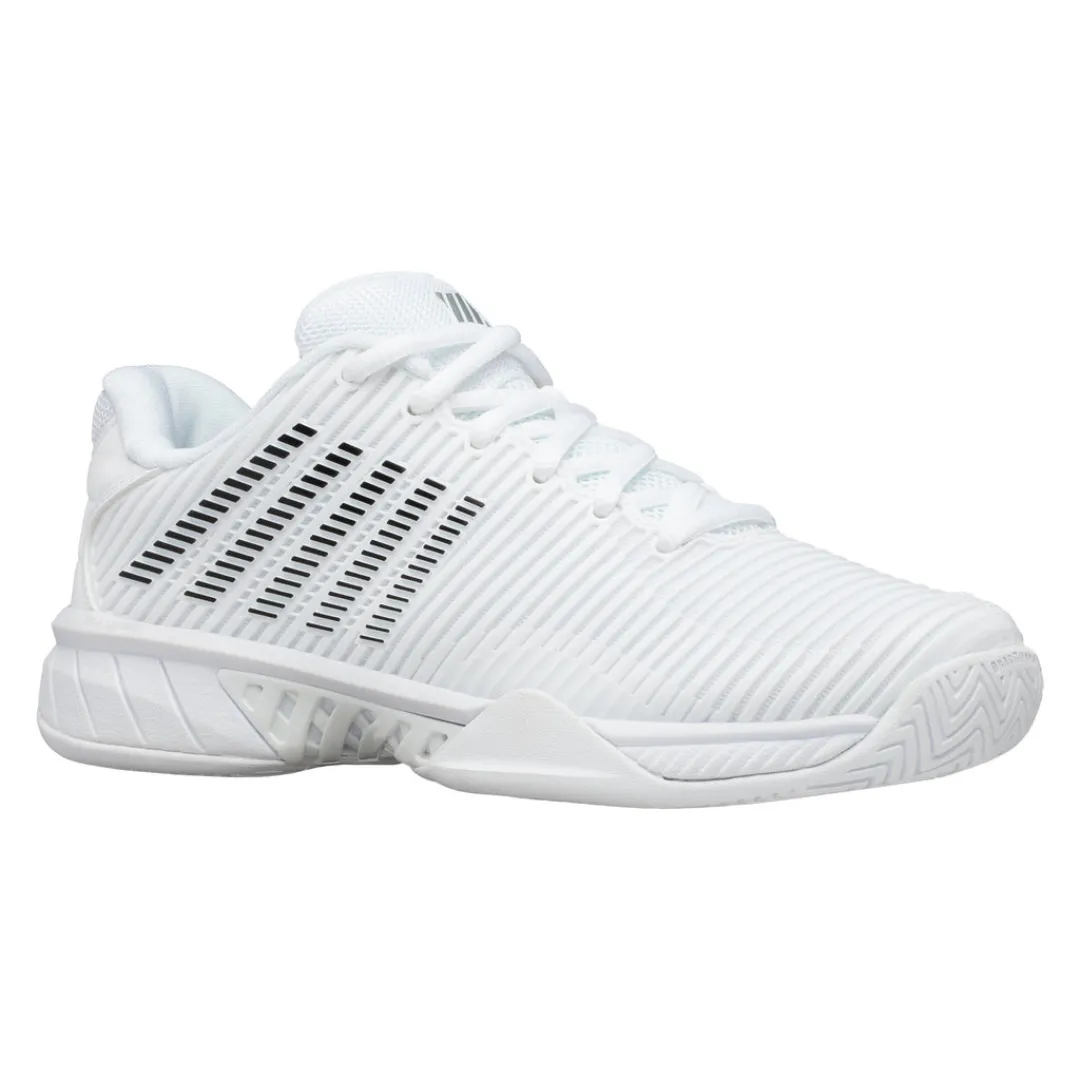 K Swiss Hypercourt Express 2 White/Black Women Tennis Shoes Ankle Ease Low Cut