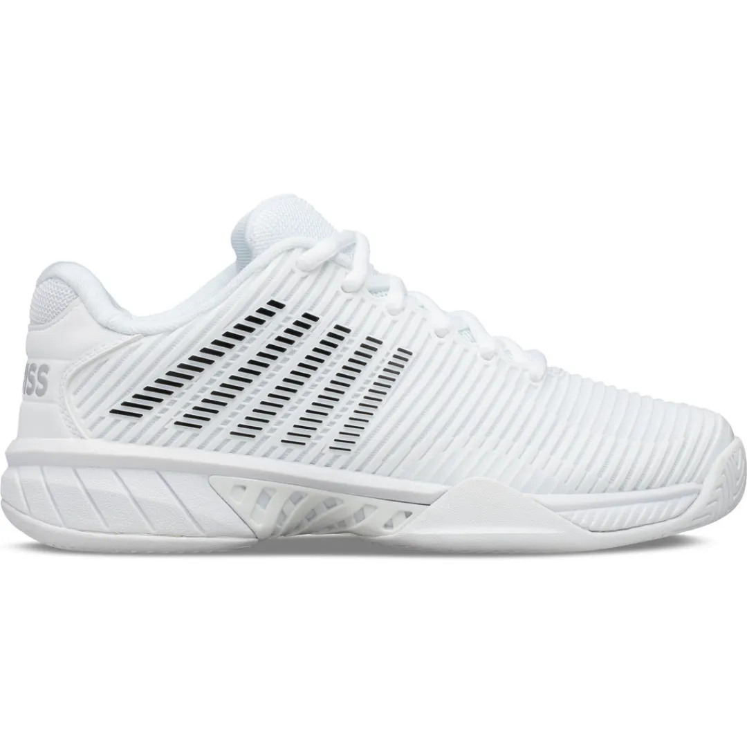 Multi Surface Wellness focused K Swiss Hypercourt Express 2 White/Black Women Tennis Shoes