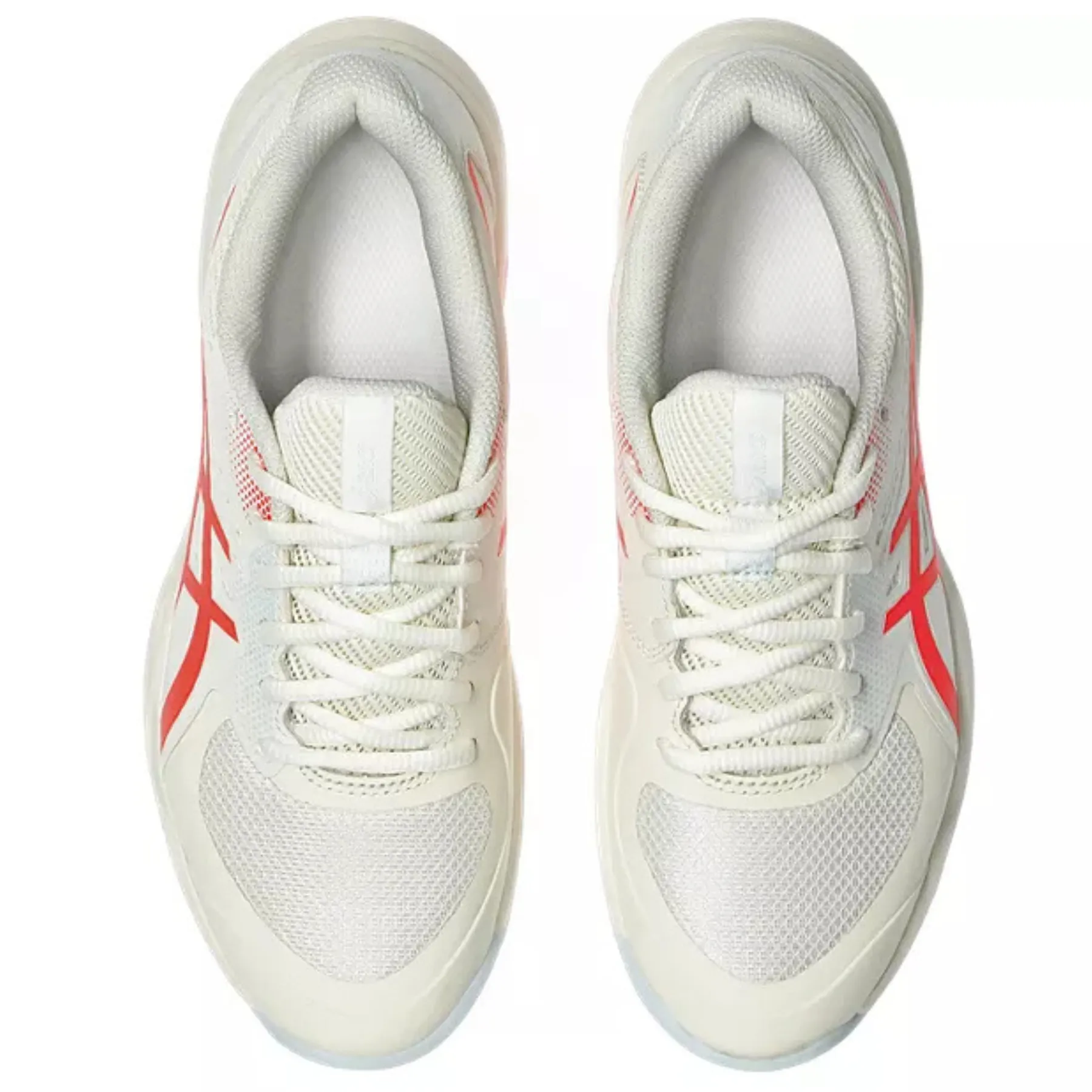 Asics Game FF Womens Pickleball Shoes - Cream/Flash Red Energy return Moisture wicking