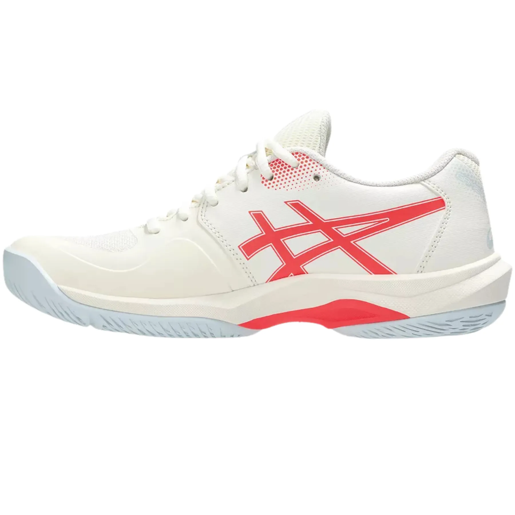 Soft Interior Asics Game FF Womens Pickleball Shoes - Cream/Flash Red