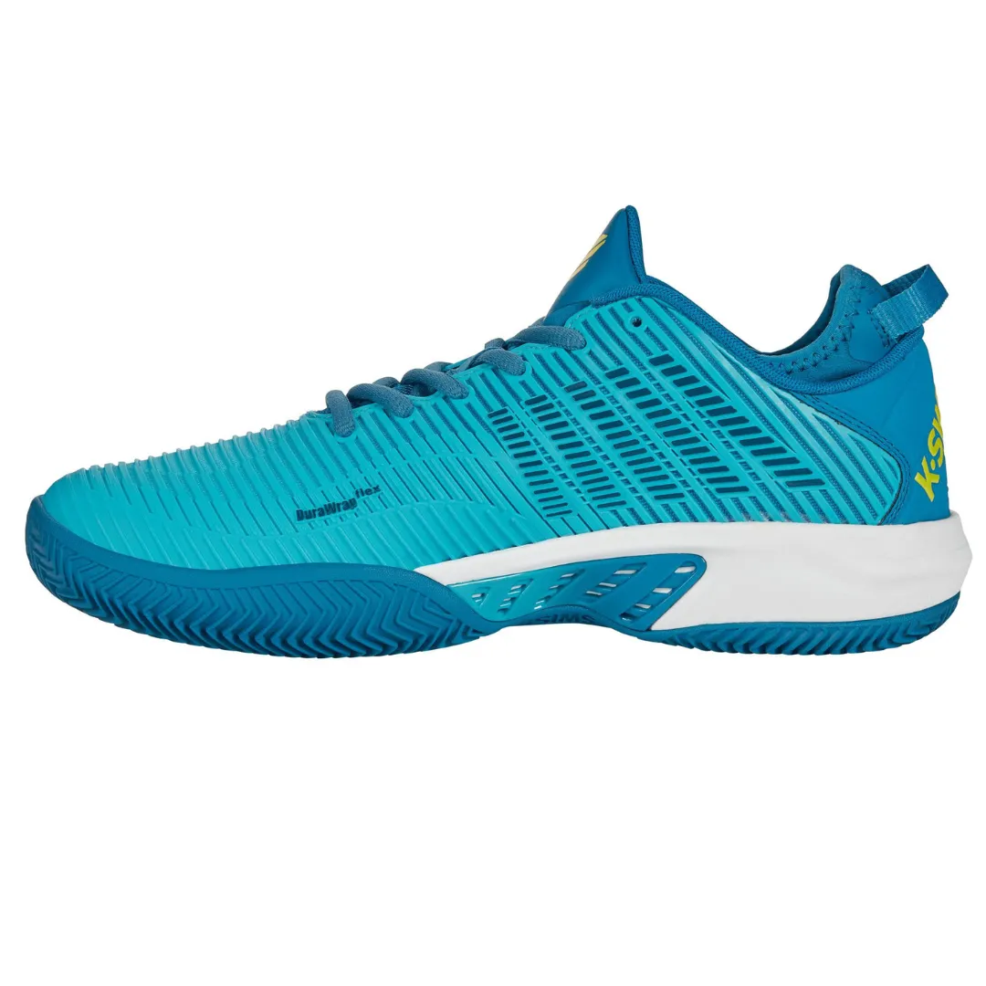 Moisture wicking K Swiss Hypercourt Supreme HB Mens Tennis Shoes - Scuba Blue/Celestial/Brilliant White