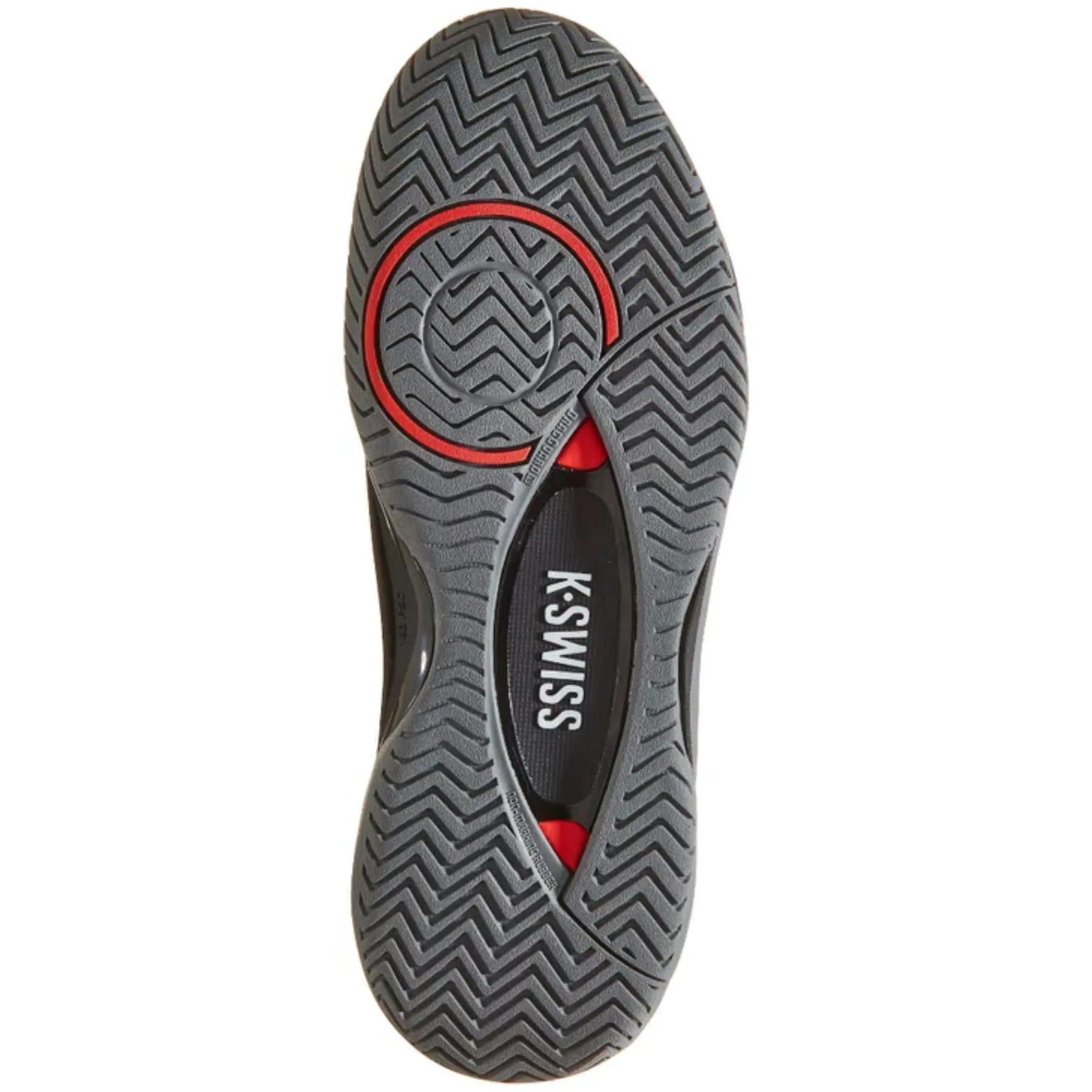 Durable Build Active Adults K Swiss Hypercourt Supreme 2 Men Tennis Shoes - Black/Steel Gray/Firey Red