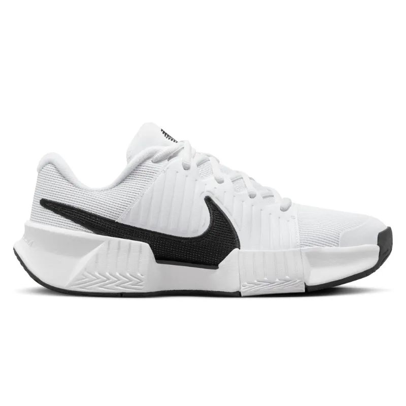 Soft Sole Stability Support Nike GP Challenge Pro Women Hard Court Tennis Shoes - White/Black-White