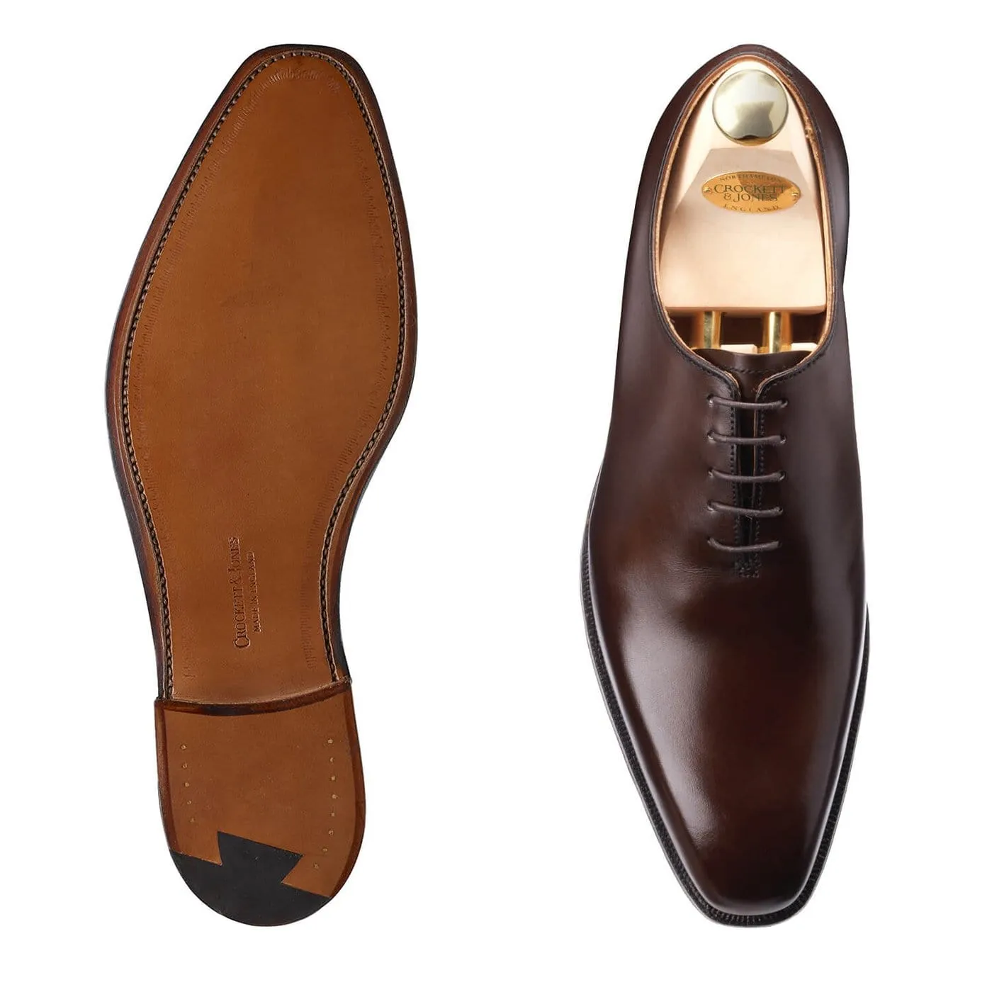 Leather Walk Sophisticated Oxfords Alex Dark Brown Burnished Calf