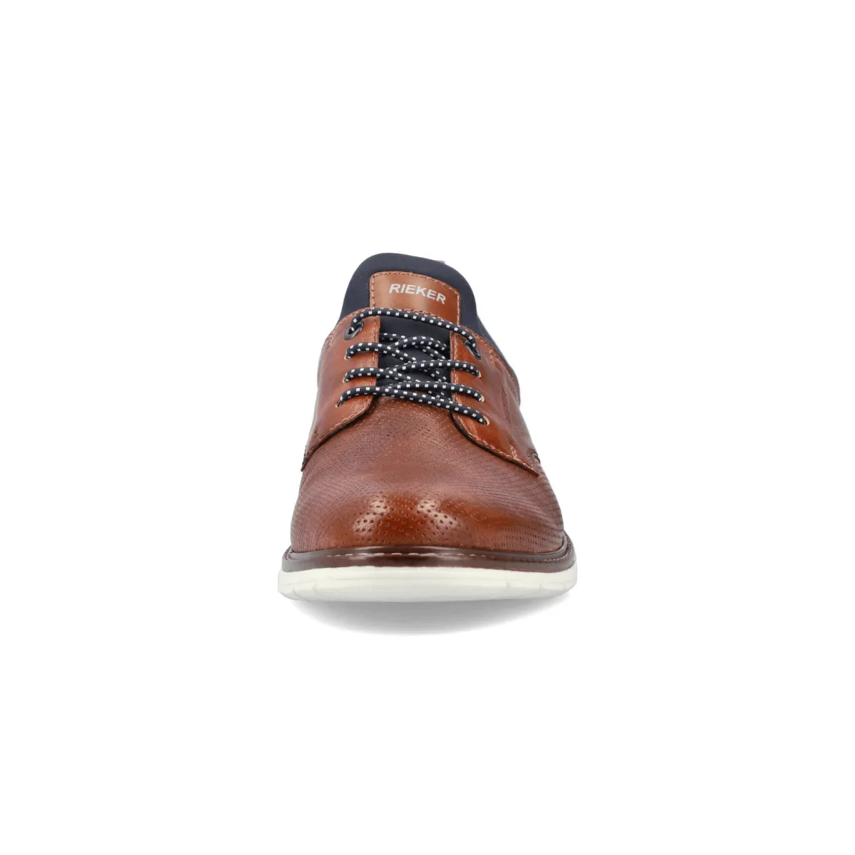 Rieker Men's 14450-22 Dustin Nut/Lake/Navy/Amaretto Leather Comfortable Forefoot