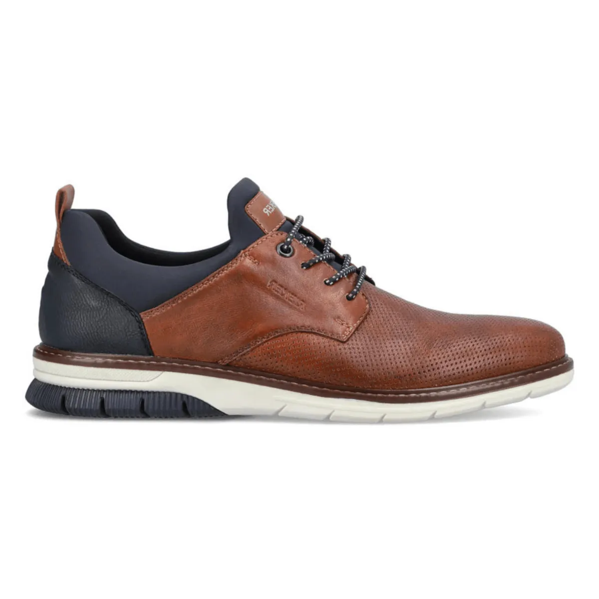Ankle Strap Rieker Men's 14450-22 Dustin Nut/Lake/Navy/Amaretto Leather