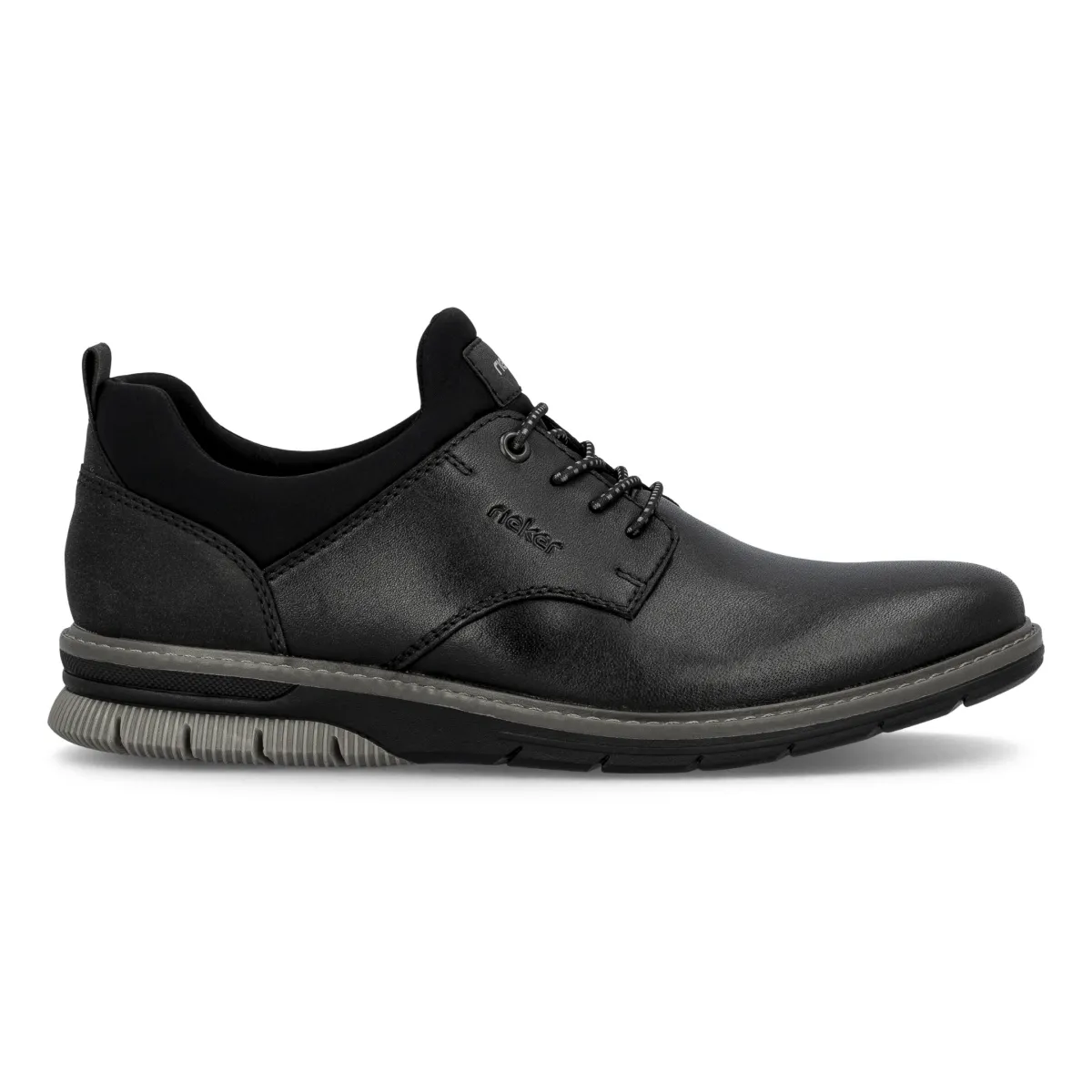 Edge Hike Lake Hike Rieker Men's 14454-01 Black/Black Leather