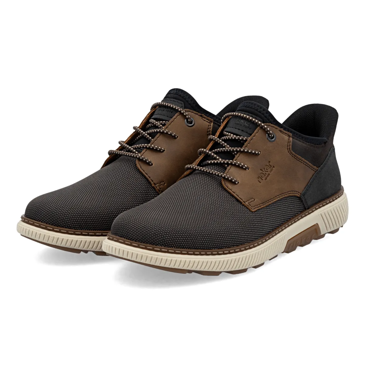 Campus Fit Rieker Men's B3357-25 Black/Brown Nubuck