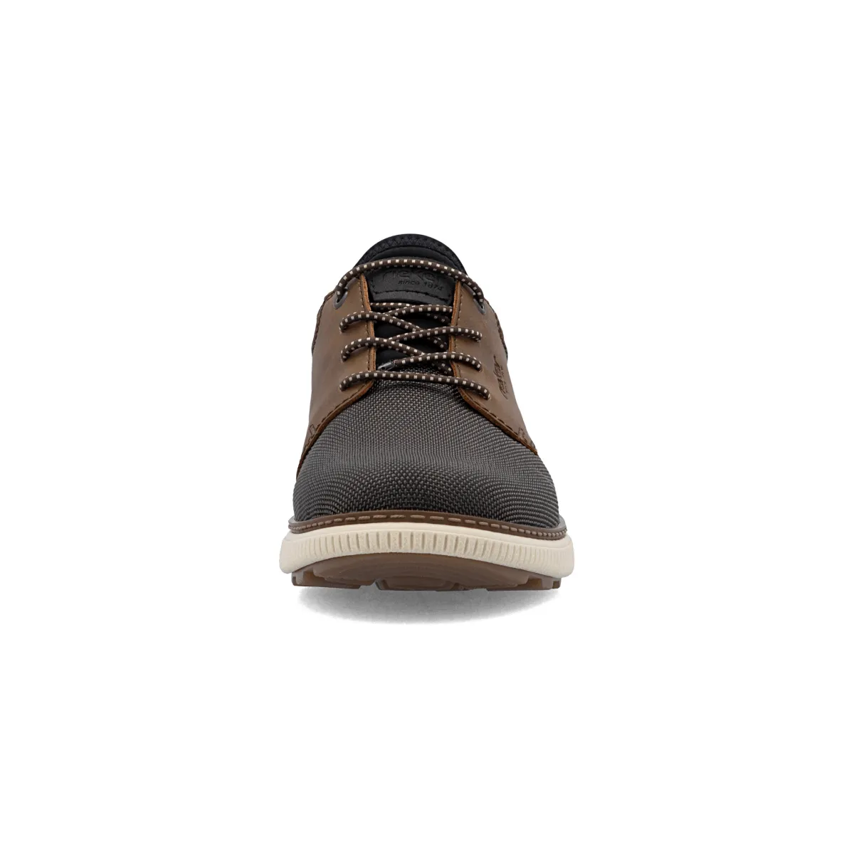 Dry Feet Work Look Rieker Men's B3357-25 Black/Brown Nubuck