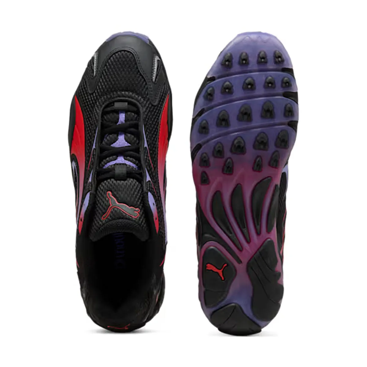 Inhale 'Puma Black Red' Indoor Wear Zero Drop Platforms