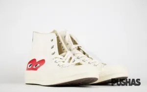 Skater Grip Comme des Garcons Play x Chuck Taylors High Top - Milk (2019)