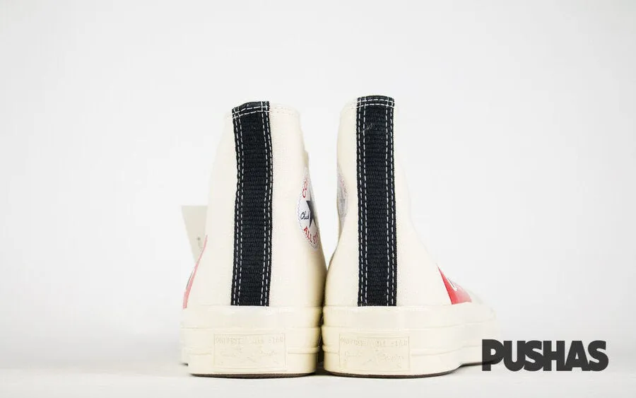 Board Movement Extreme Comfort Comme des Garcons Play x Chuck Taylors High Top - Milk (2019)