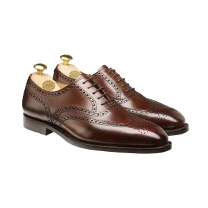 Westgate 2 Dark Brown Burnished Calf Travel Ready Shoes Luxury Wedding Oxfords