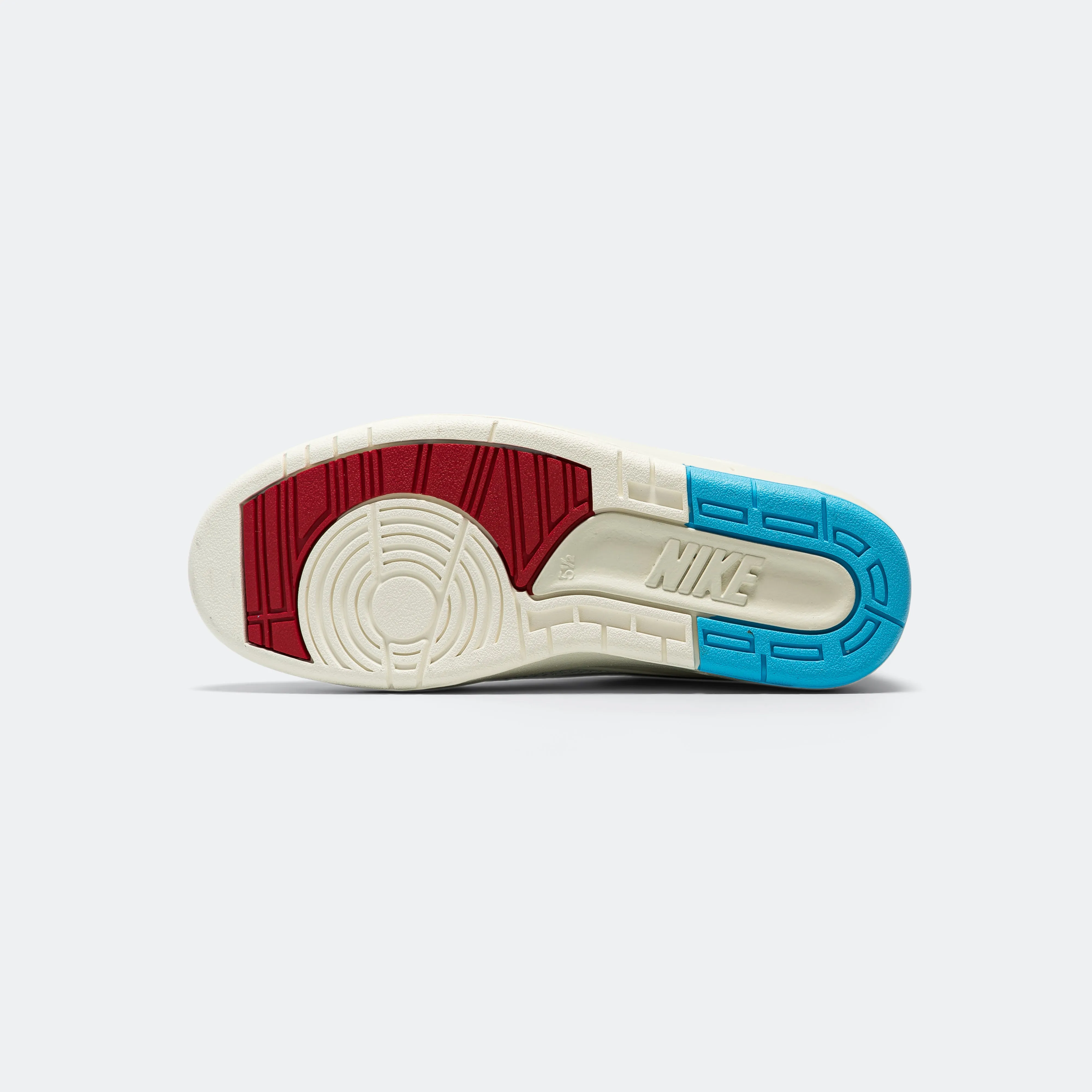 Womens Air Jordan 2 Retro Low - White/Gym Red-Dk Powder Blue-Sail Easy traction
