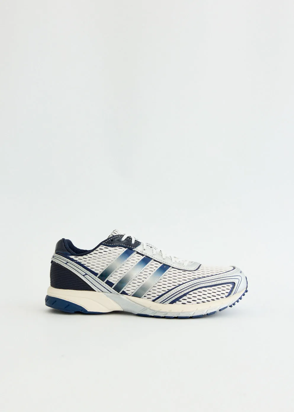 Weekday Style High Quality Leather x Sporty & Rich Adizero Adios 'Navy' Sneakers
