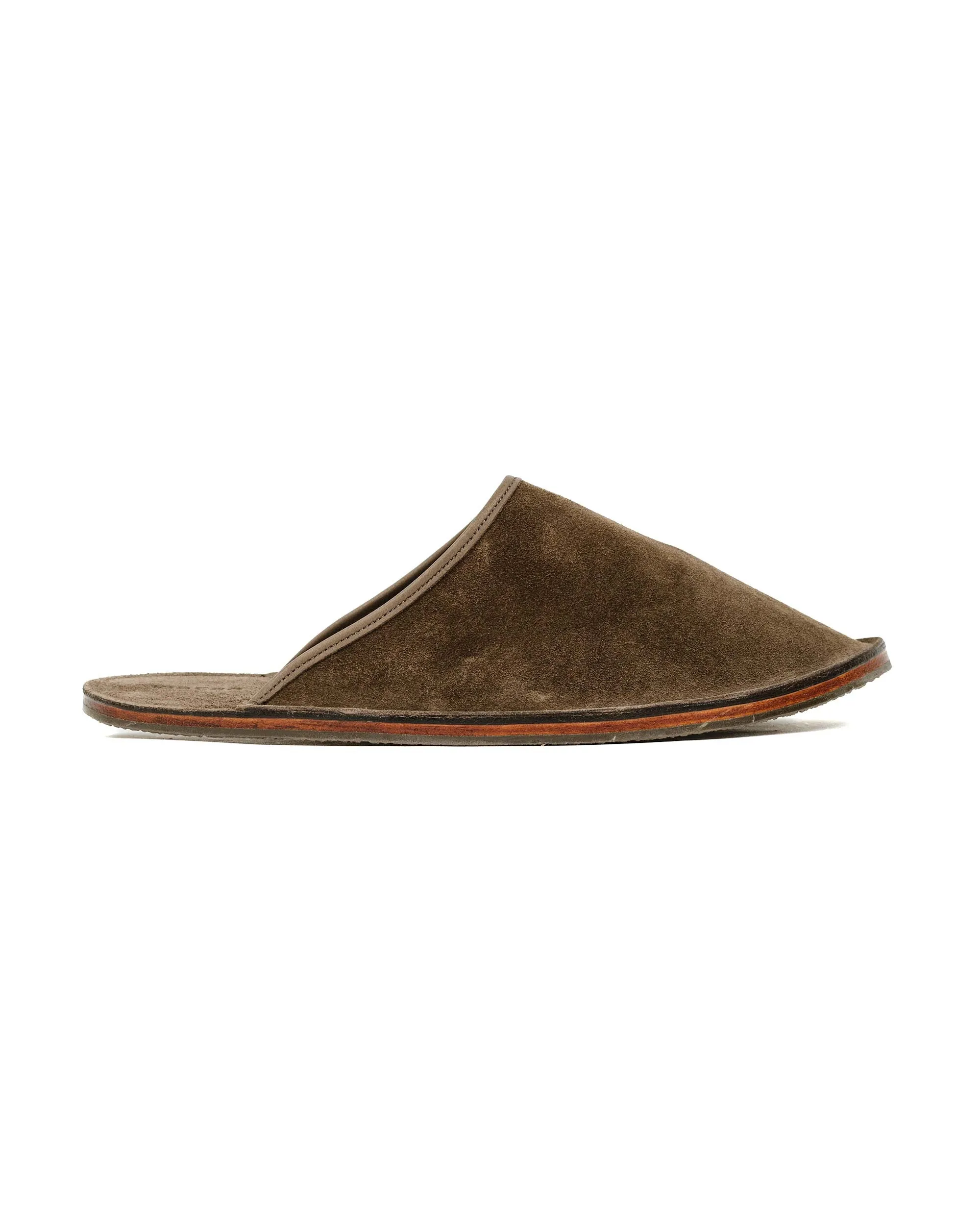 Functional Shoes Viberg Slide Thyme Janus Calf Suede