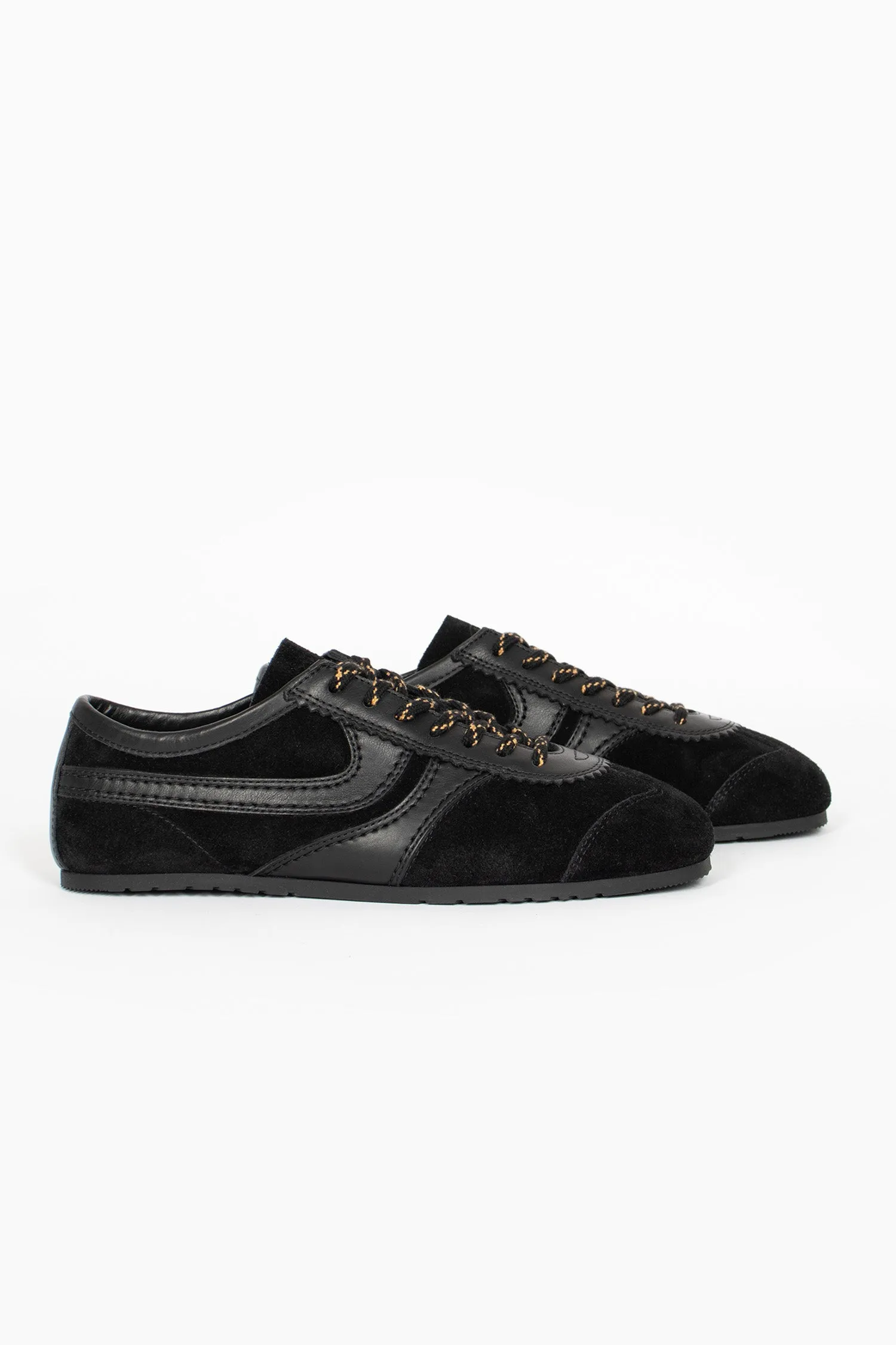 Marathon Suede Sneakers Black Reliable Performance
