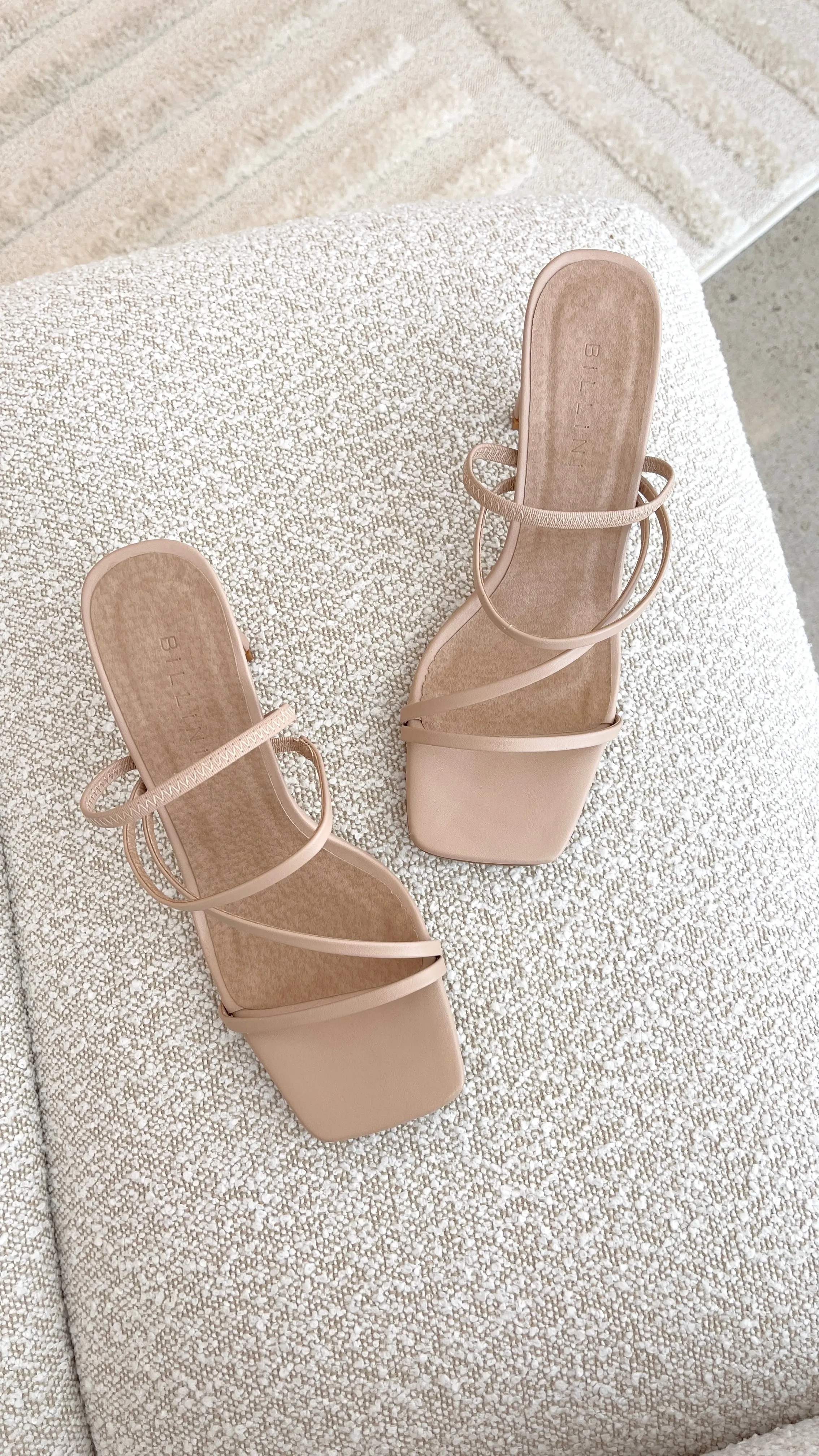 Ryleigh Heel - Nude Elegant Sandals Cafe Vibe