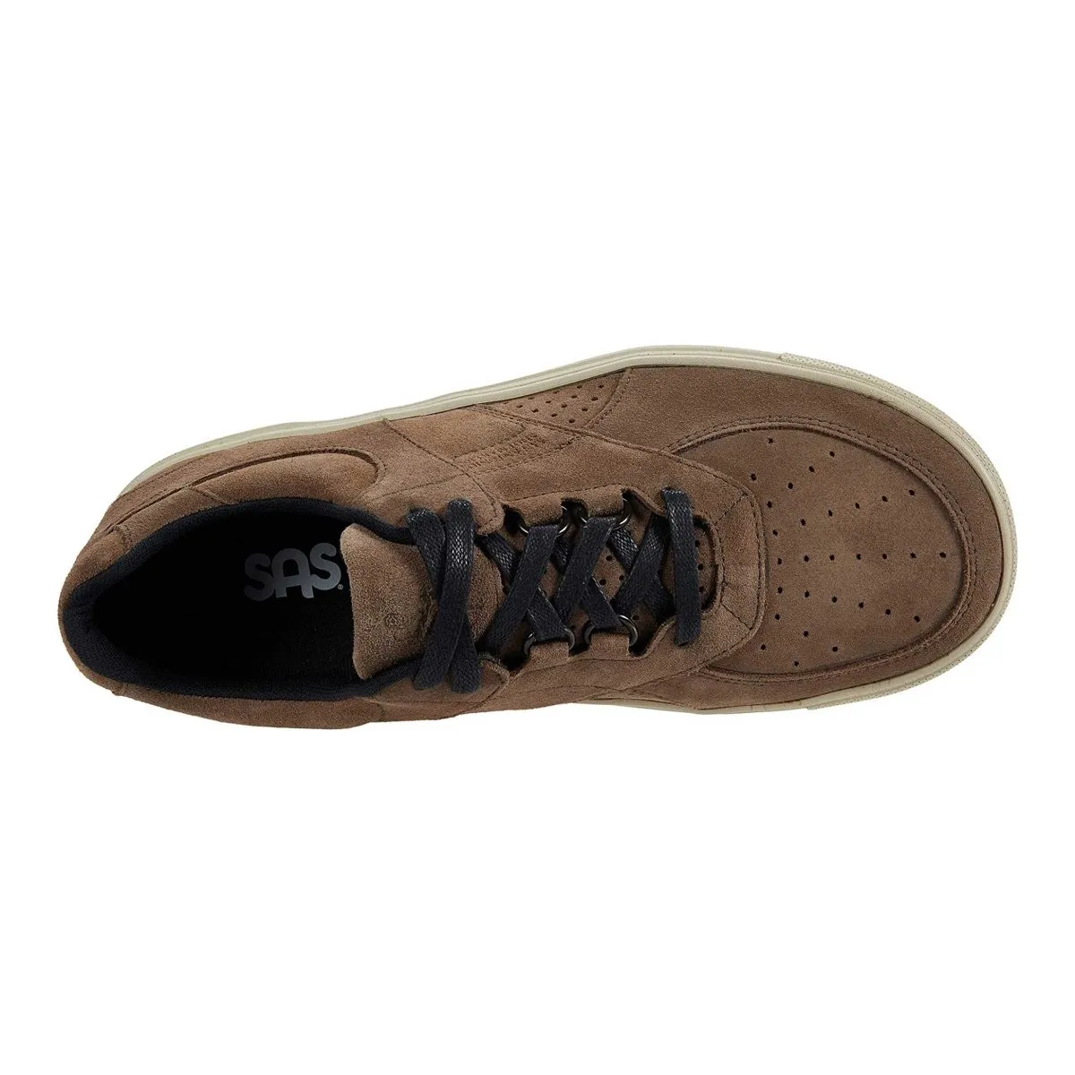 S A S Men's High Street Almond Suede Flat footbed Fun Pace