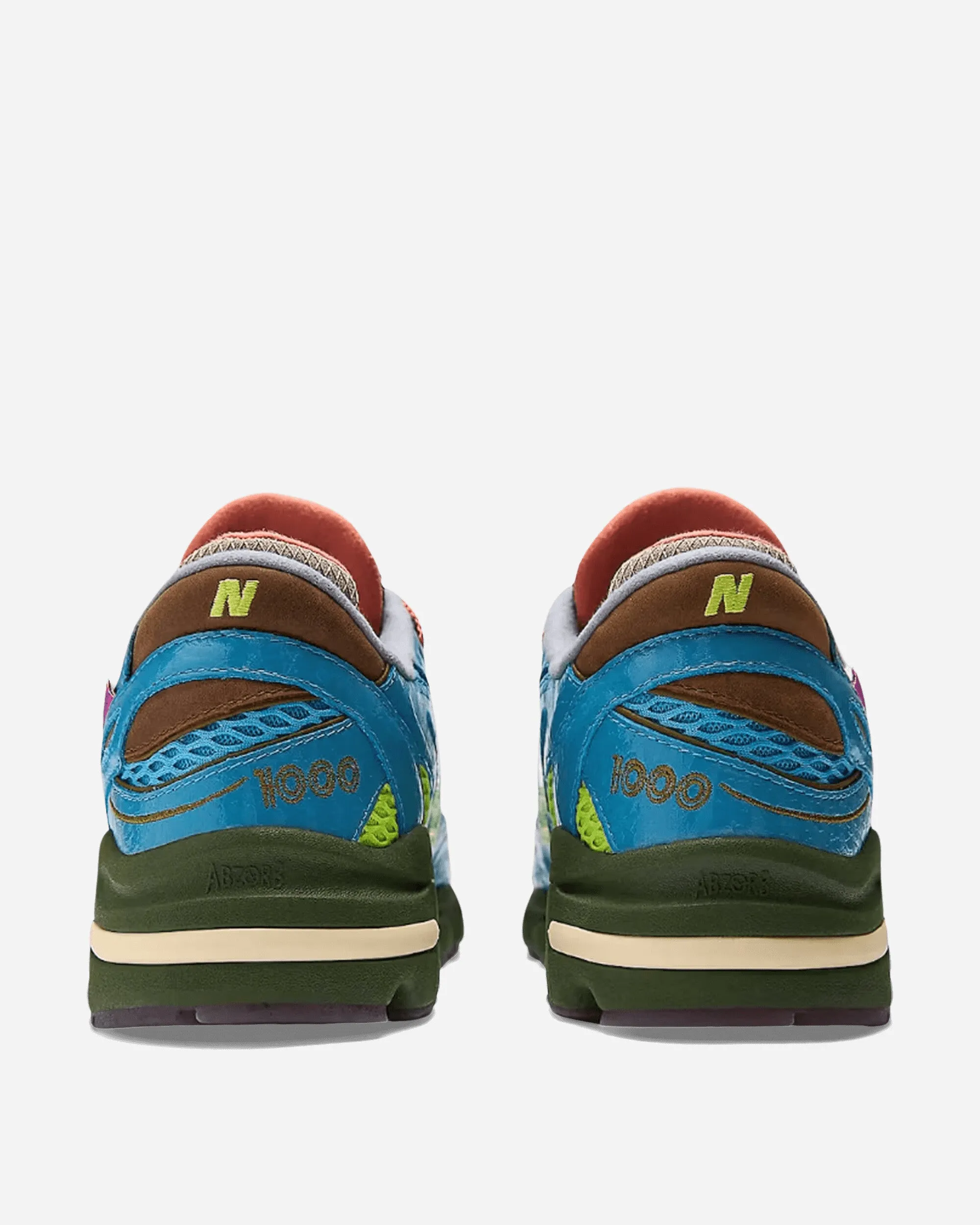 Salehe Bembury 1000 Sneakers Blue / Lime / Red Cushion Touch Reinforced Seams