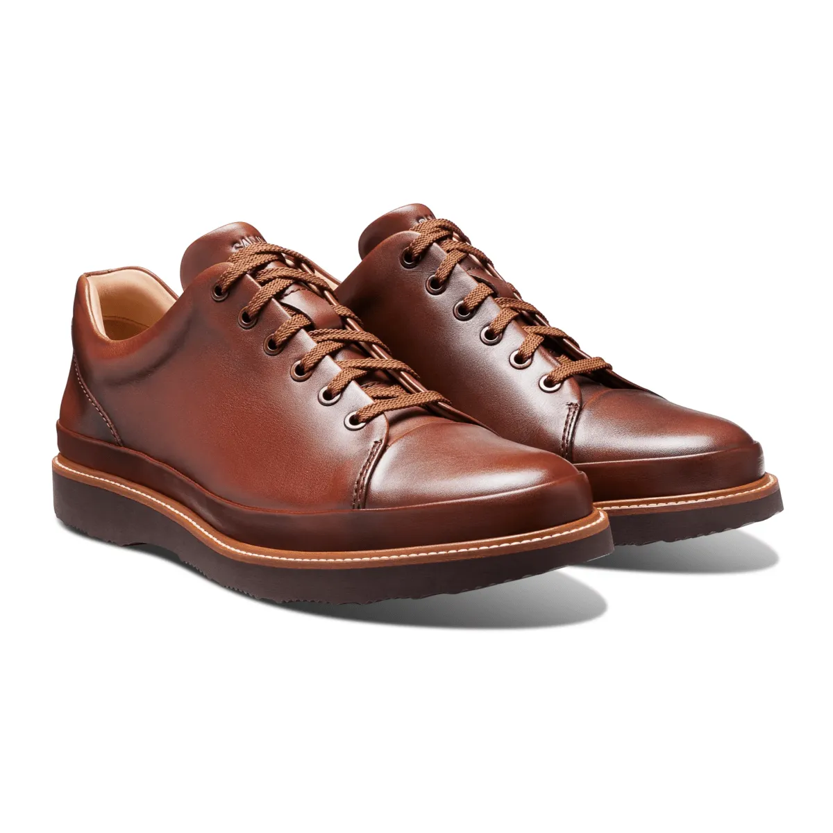 Move Free Slow Step Samuel Hubbard Men's Dress Fast Cognac Leather