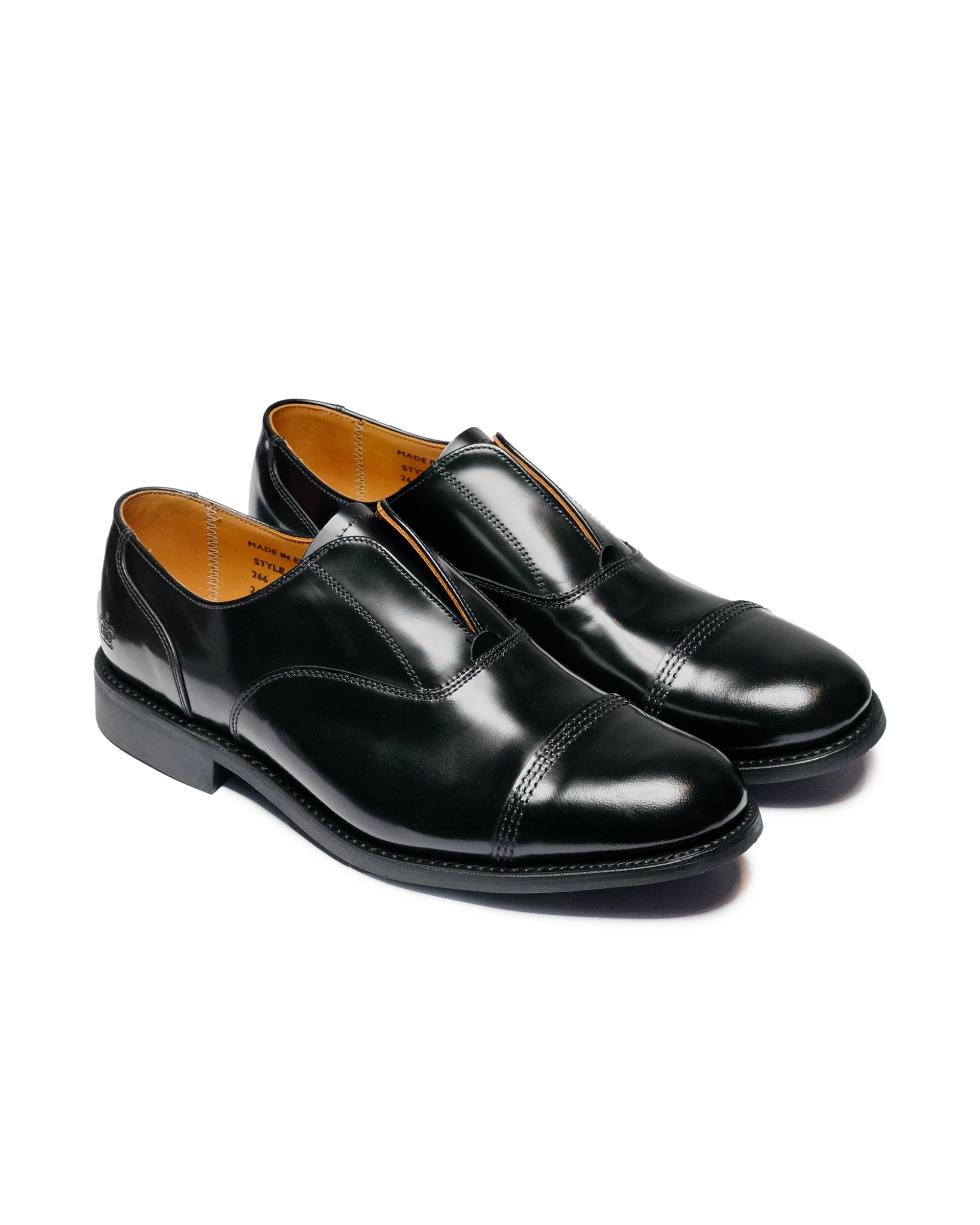 Sanders 1742B No Lace Shoe Black Soft   leather