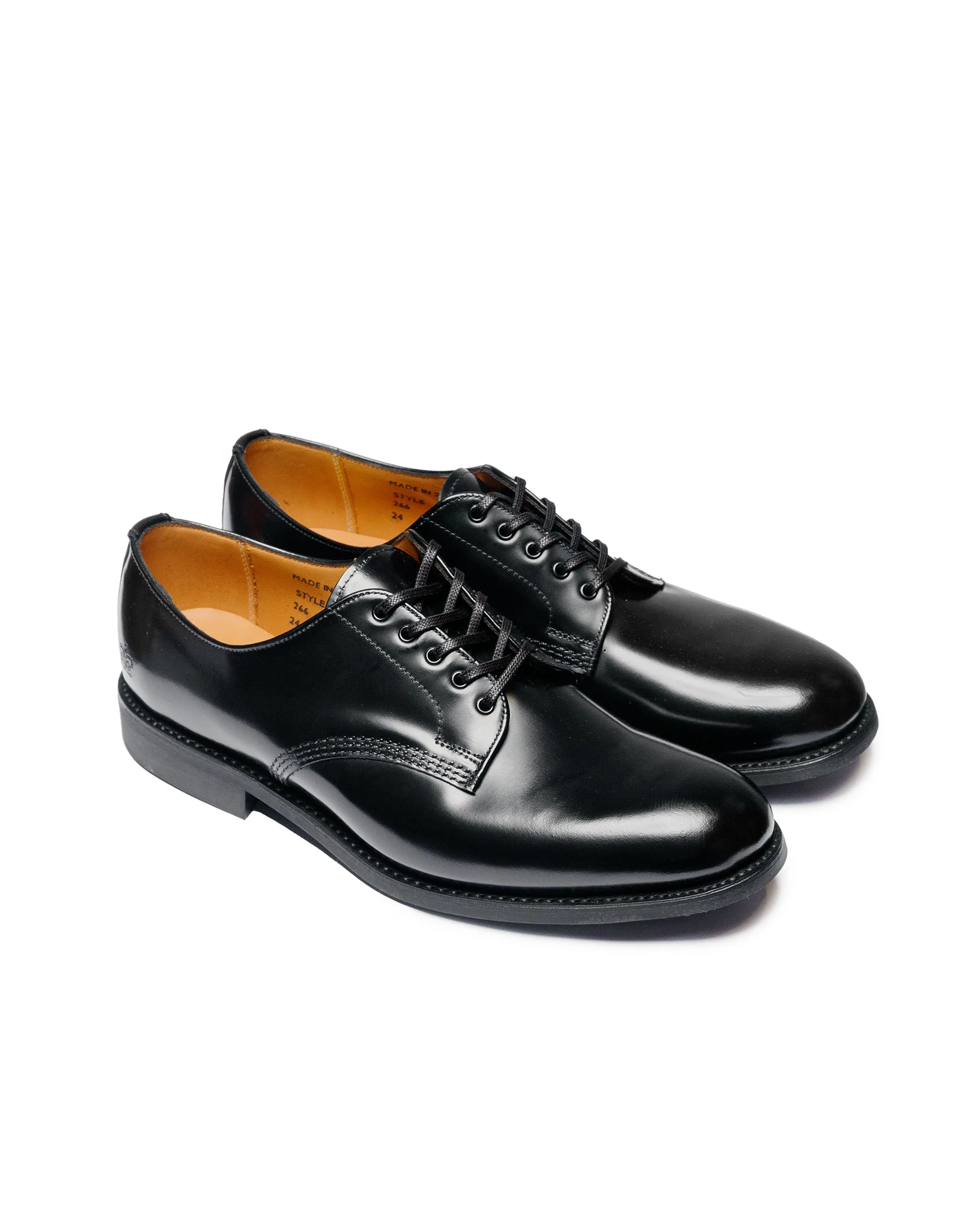 Calm Walk Trendy Shoes Sanders 2246B Military Officer Shoe Black