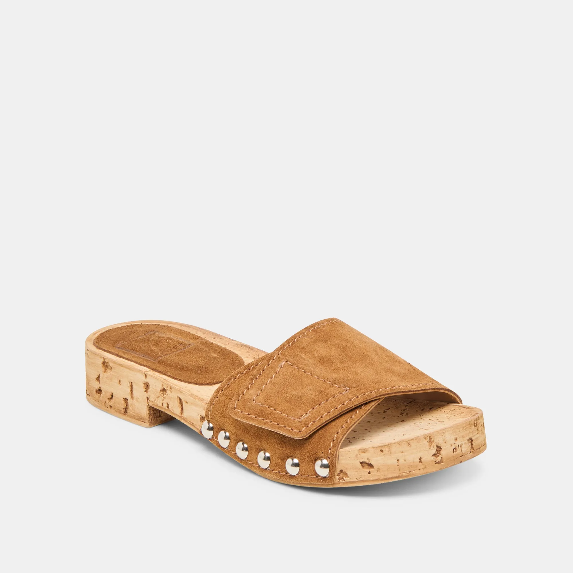 Vegan Heels Luxury Sandals SANDY SANDALS CHESTNUT SUEDE