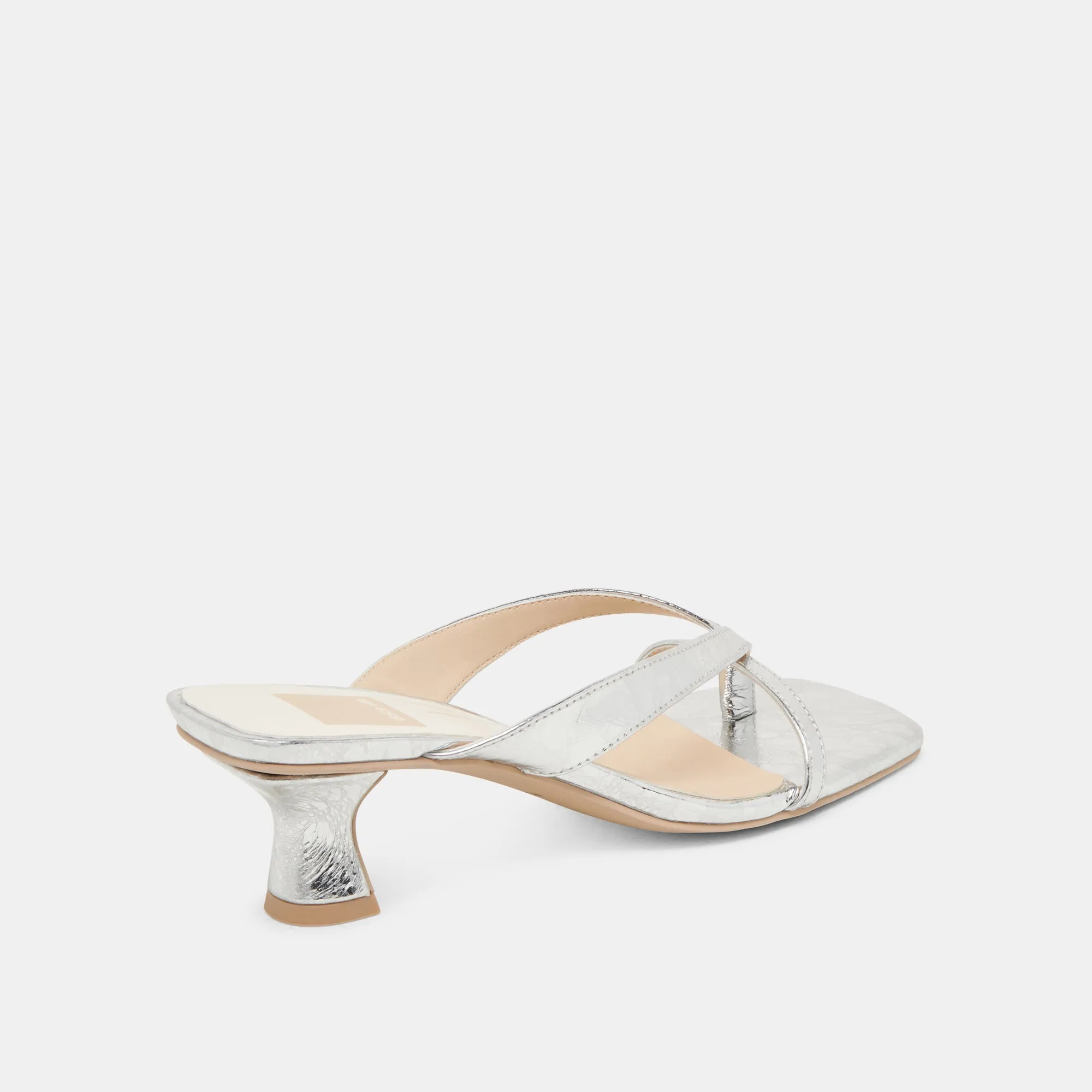 Formal Office Shoes Elegant Stiletto Shoes BREVEL HEELS SILVER DISTRESSED LEATHER