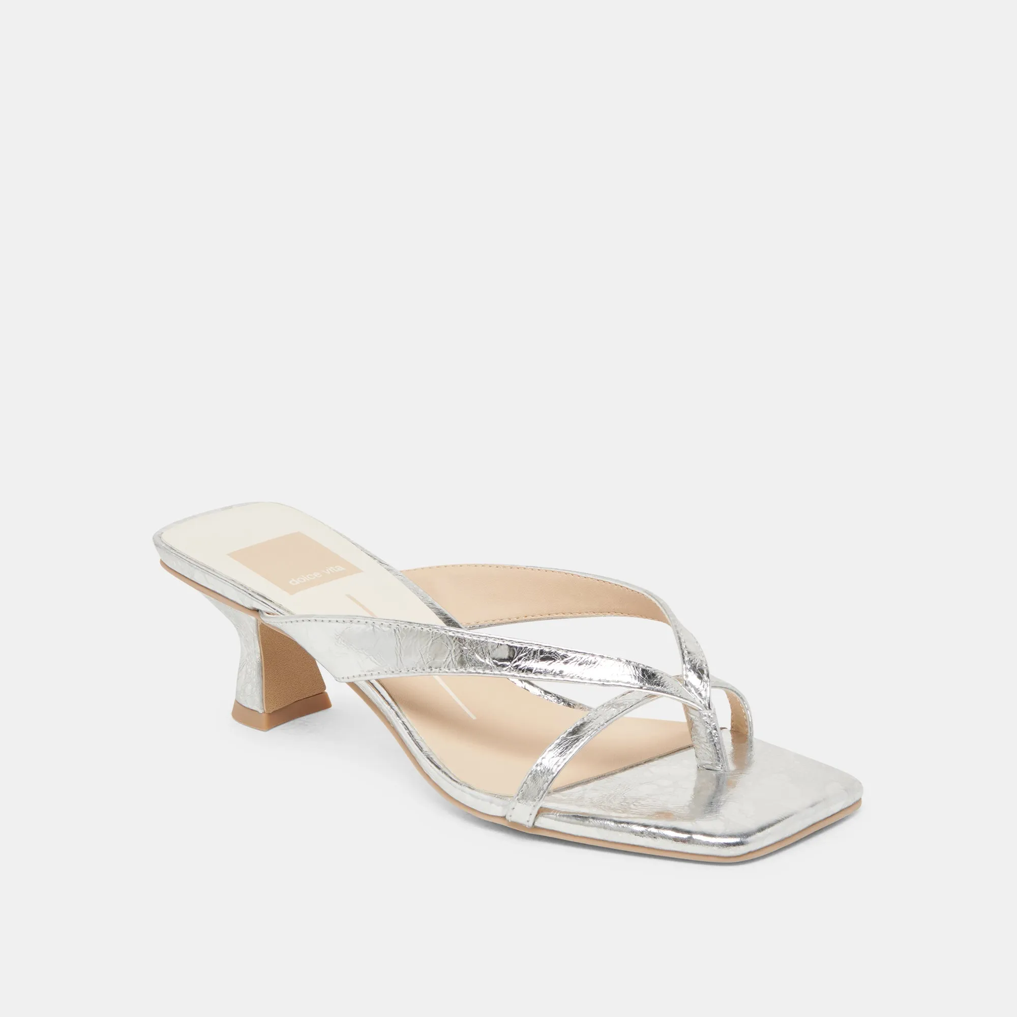Classic Booties BREVEL HEELS SILVER DISTRESSED LEATHER
