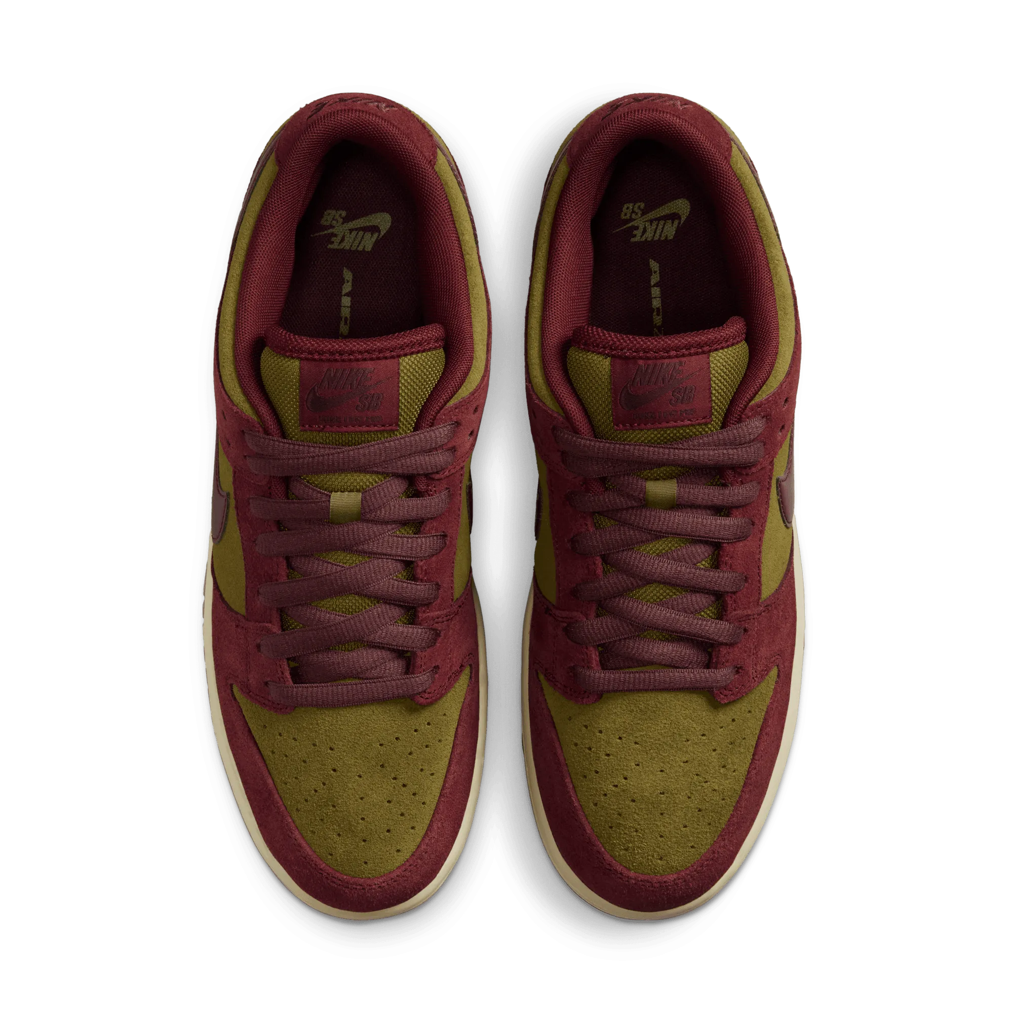 Rockered Sole Elasticated SB Dunk Low Pro 'Dark Team Red Olive Flak'
