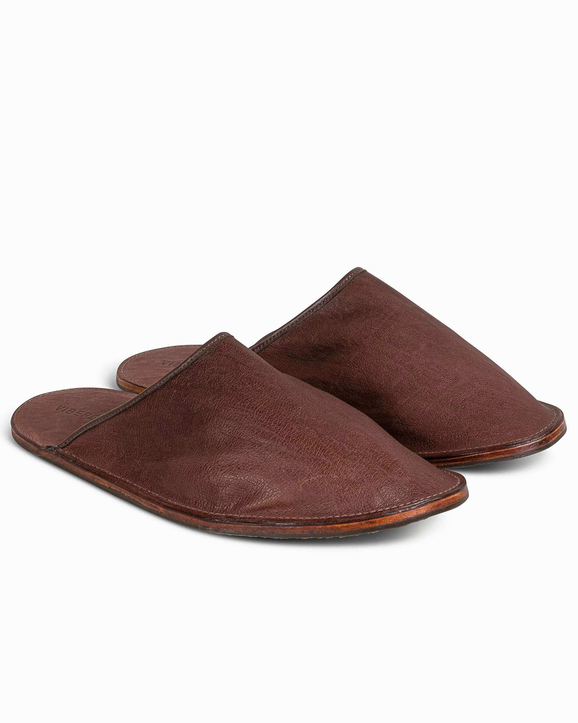 Viberg Slide Marrone Washed Kangaroo Easy Motion