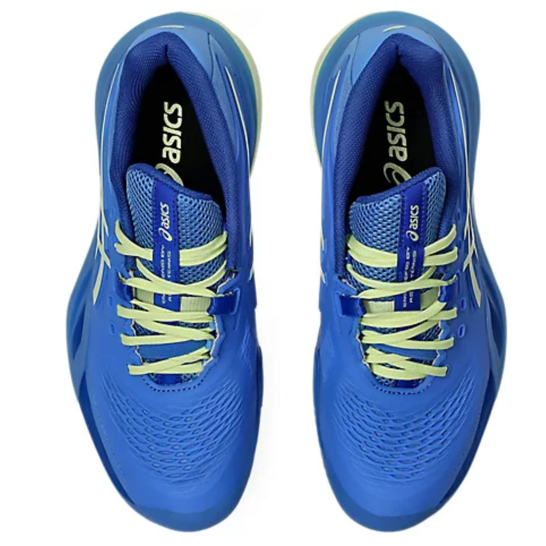 Modern Touch Cushioned Asics Gel Resolution X Clay Womens Tennis Shoes Blue Coast /Huddle Yellow