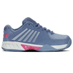Tread Pattern Recreational Use K Swiss Hypercourt AC Express 2 Hardcourt Womens Tennis Shoes - Infinity / Blue Blush / Carmine Rose