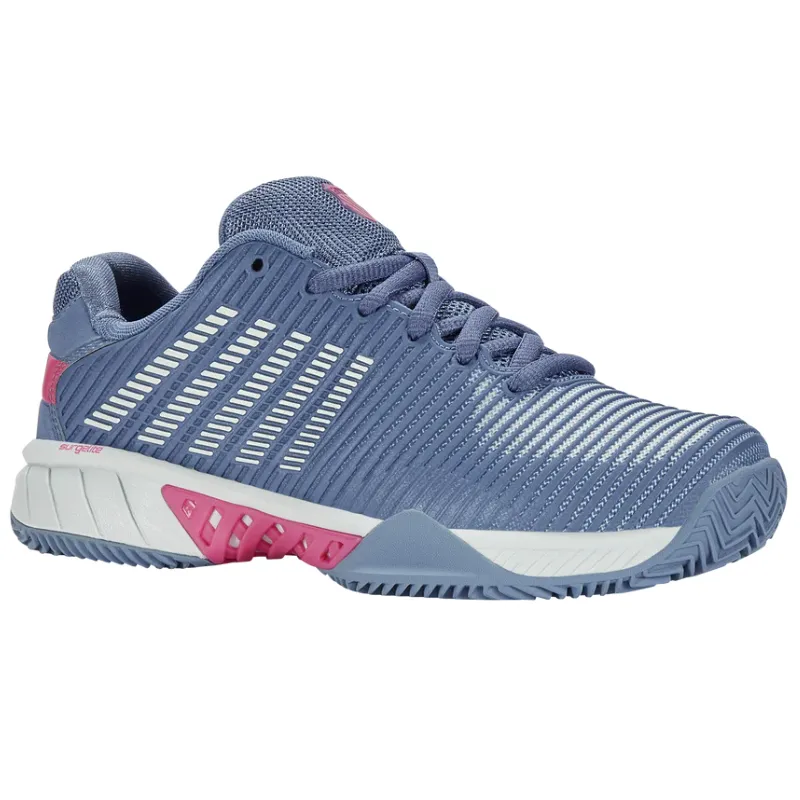 Motion Balance K Swiss Hypercourt AC Express 2 Hardcourt Womens Tennis Shoes - Infinity / Blue Blush / Carmine Rose