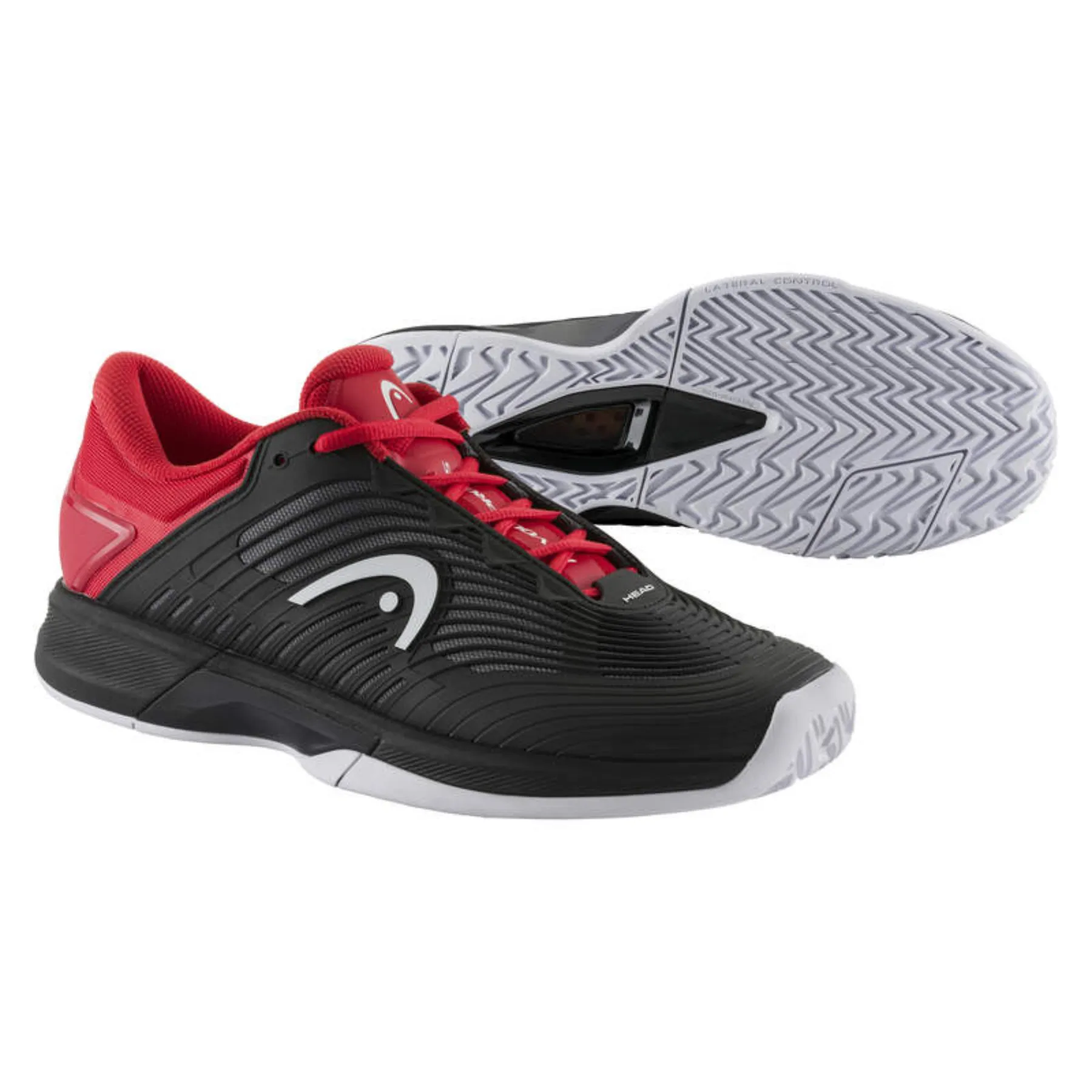 Head Revolt Pro 4.5 Men Tennis Shoes - Black/Red Slip On Design