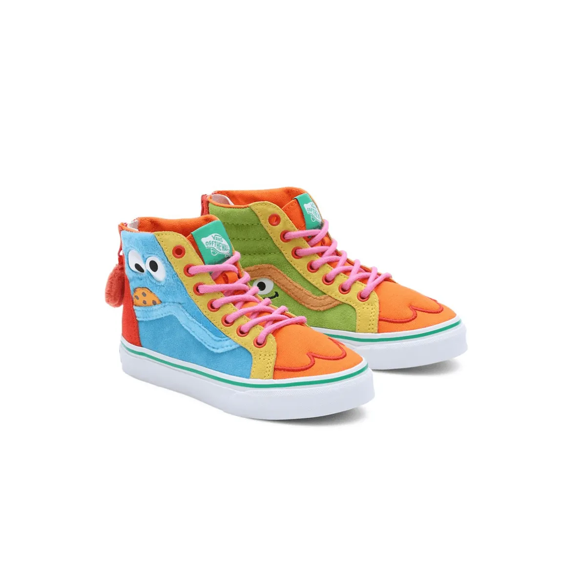   Sesame Street Kid's SK8-Hi Zip 'Multi' stretchy design Low Cushion