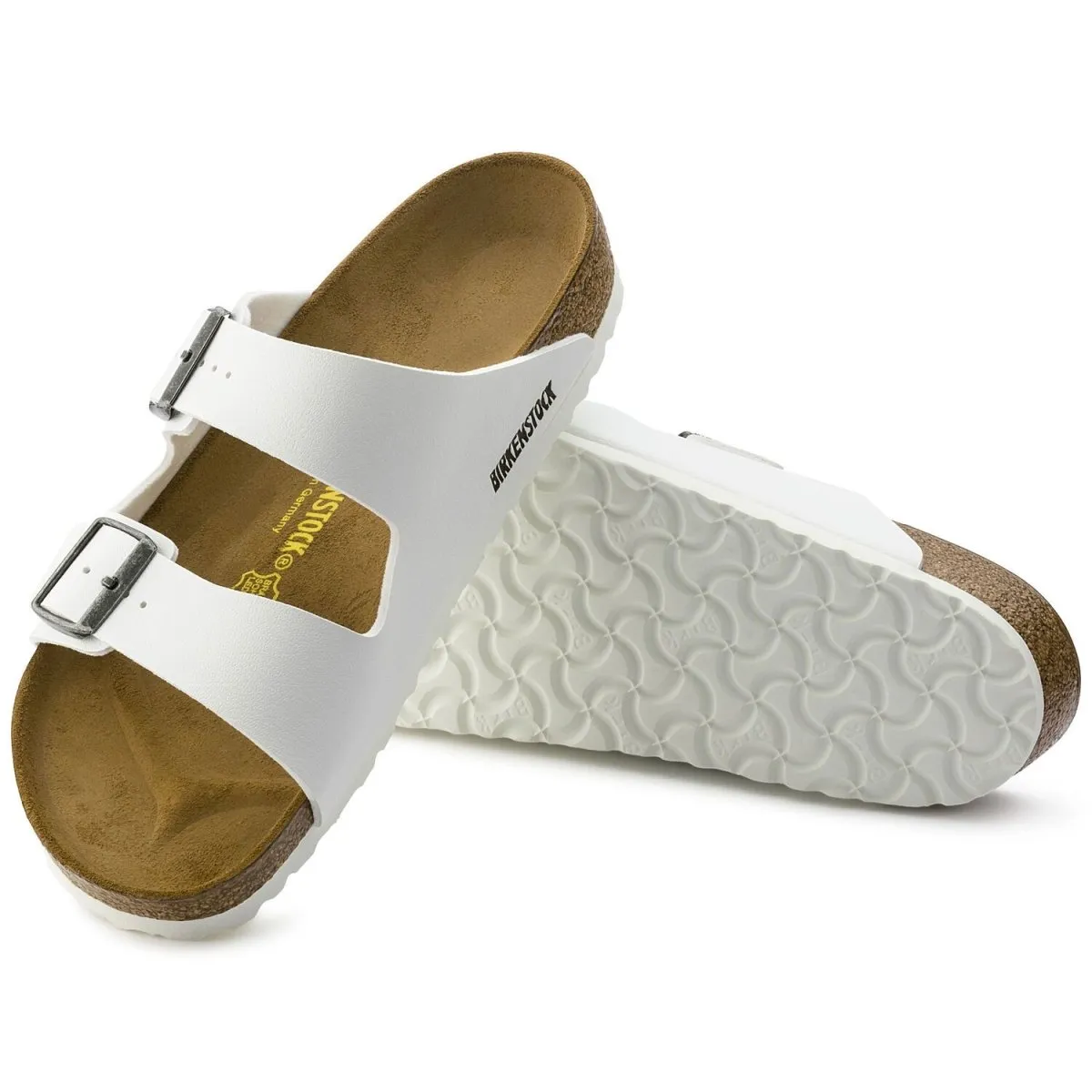 Chic Travel Shoes Birkenstock Men's Arizona White Birko-Flor
