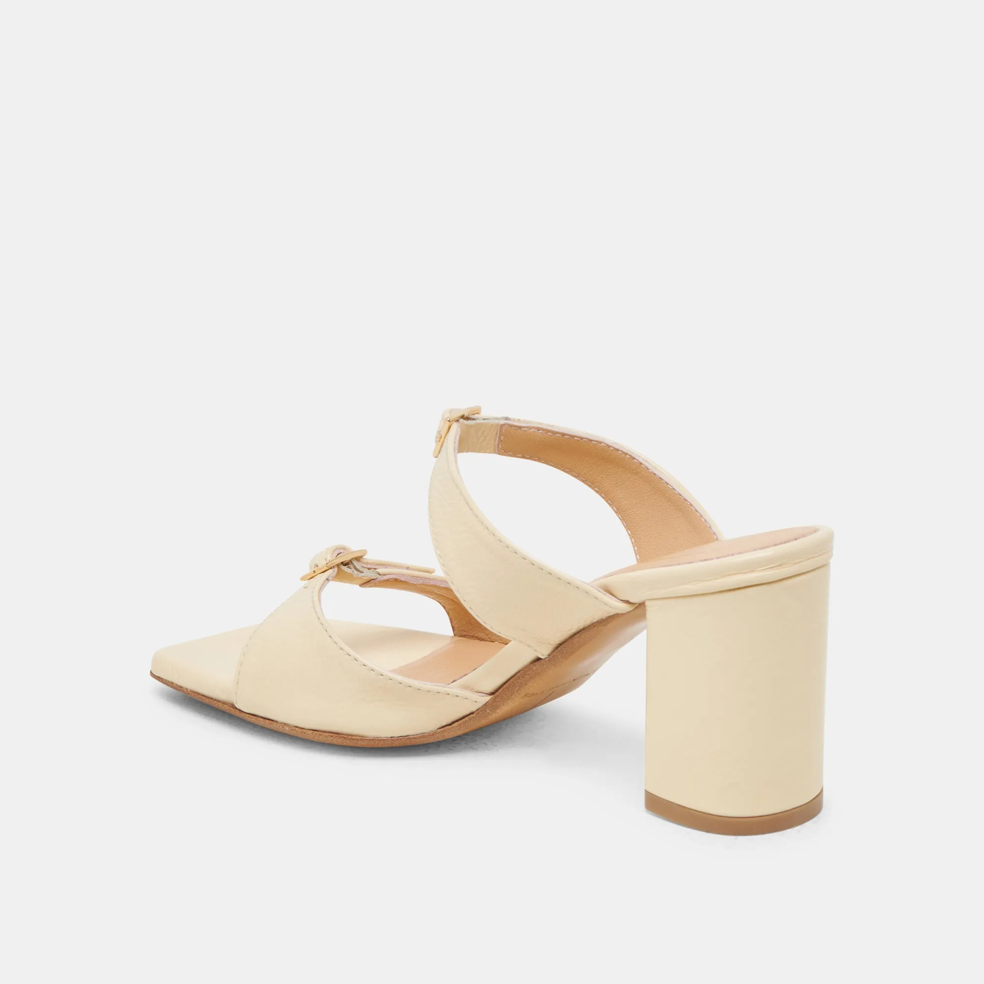 Anti Slip Feature SHANE HEELS LIGHT YELLOW CRINKLE PATENT