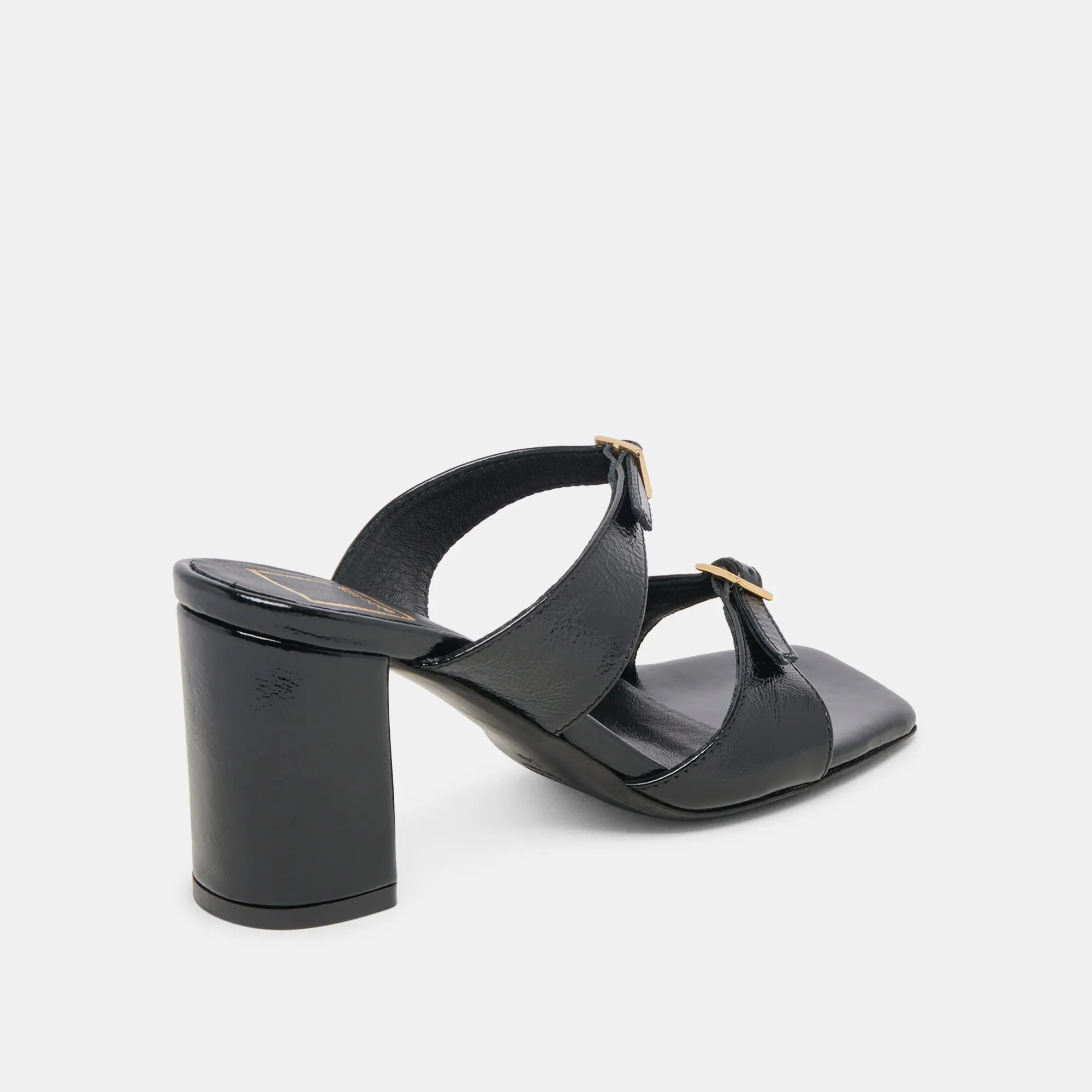 Laced Classic Bridal Sandals SHANE HEELS MIDNIGHT CRINKLE PATENT