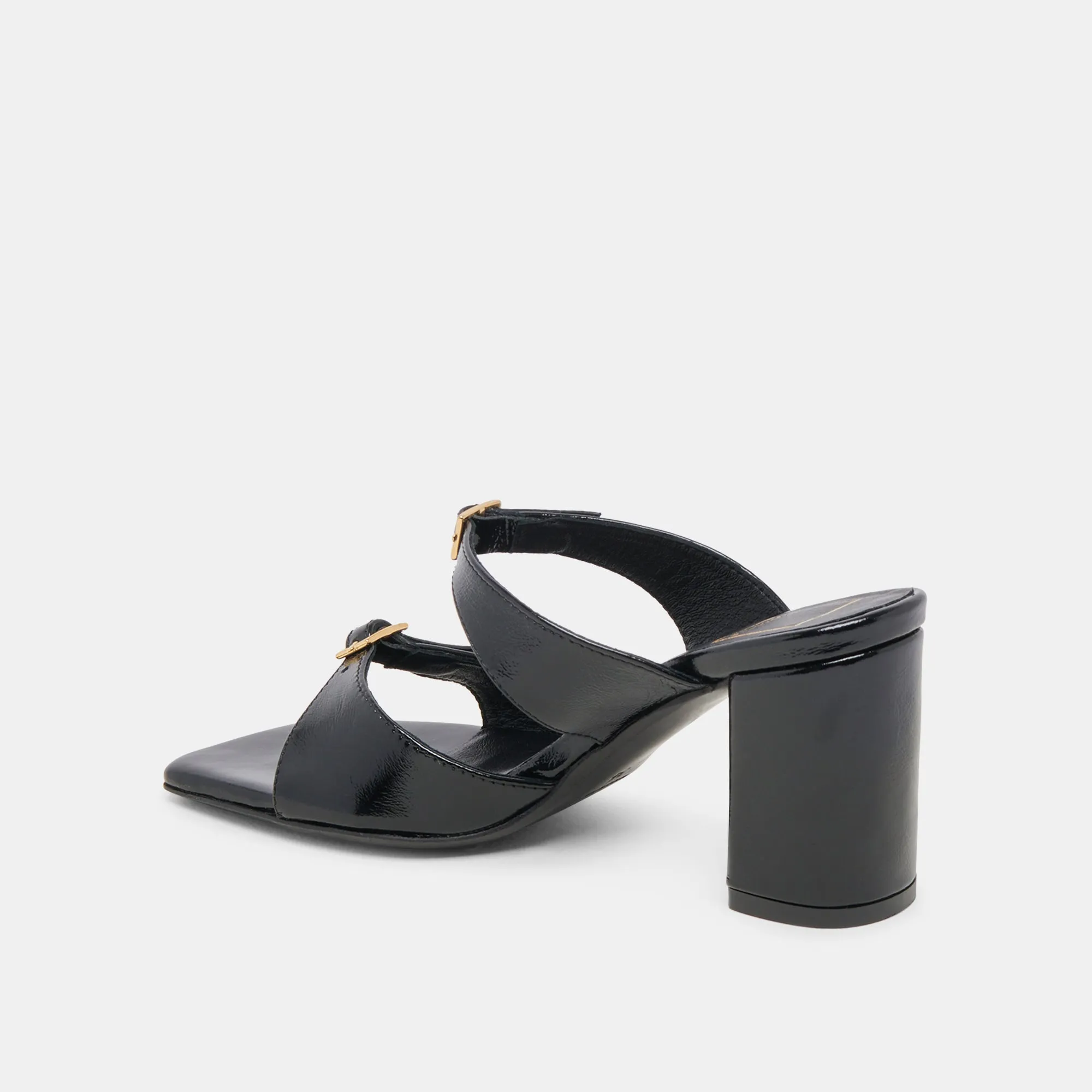 SHANE HEELS MIDNIGHT CRINKLE PATENT Graceful