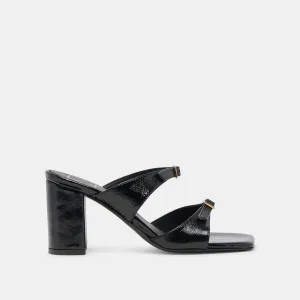 Breathable Design SHANE HEELS MIDNIGHT CRINKLE PATENT