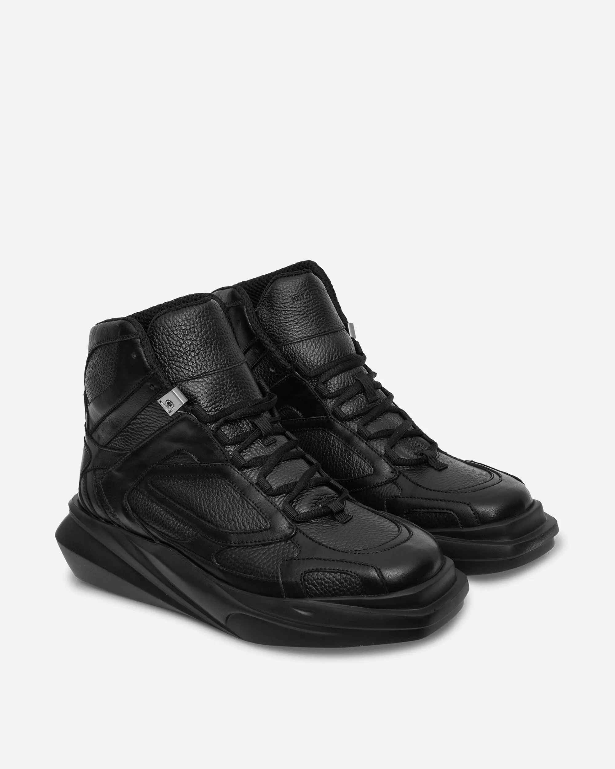 High Top Mono Hiking Sneakers Black Shady Hike