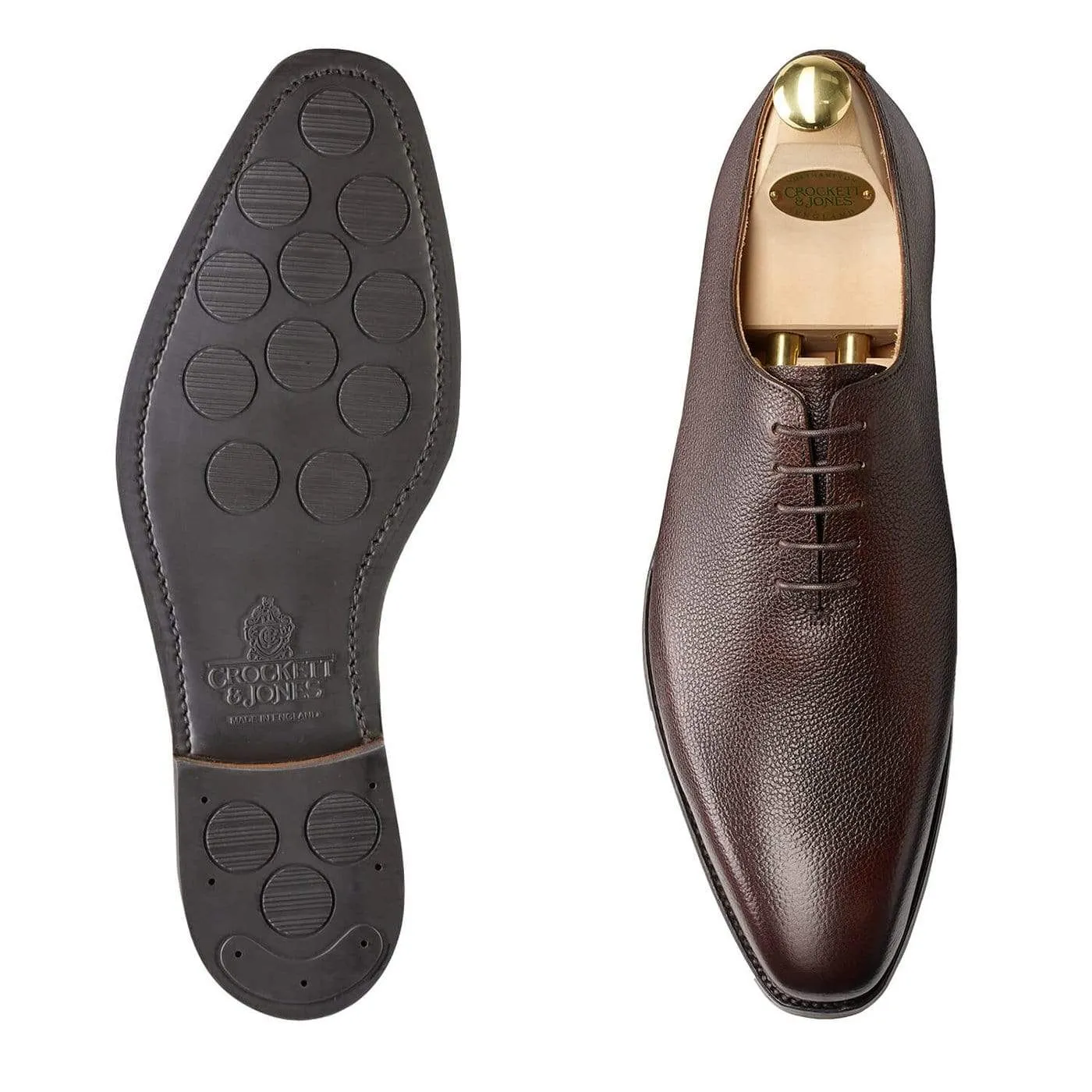 Alex Dark Brown Pebble Grain Classic Oxfords
