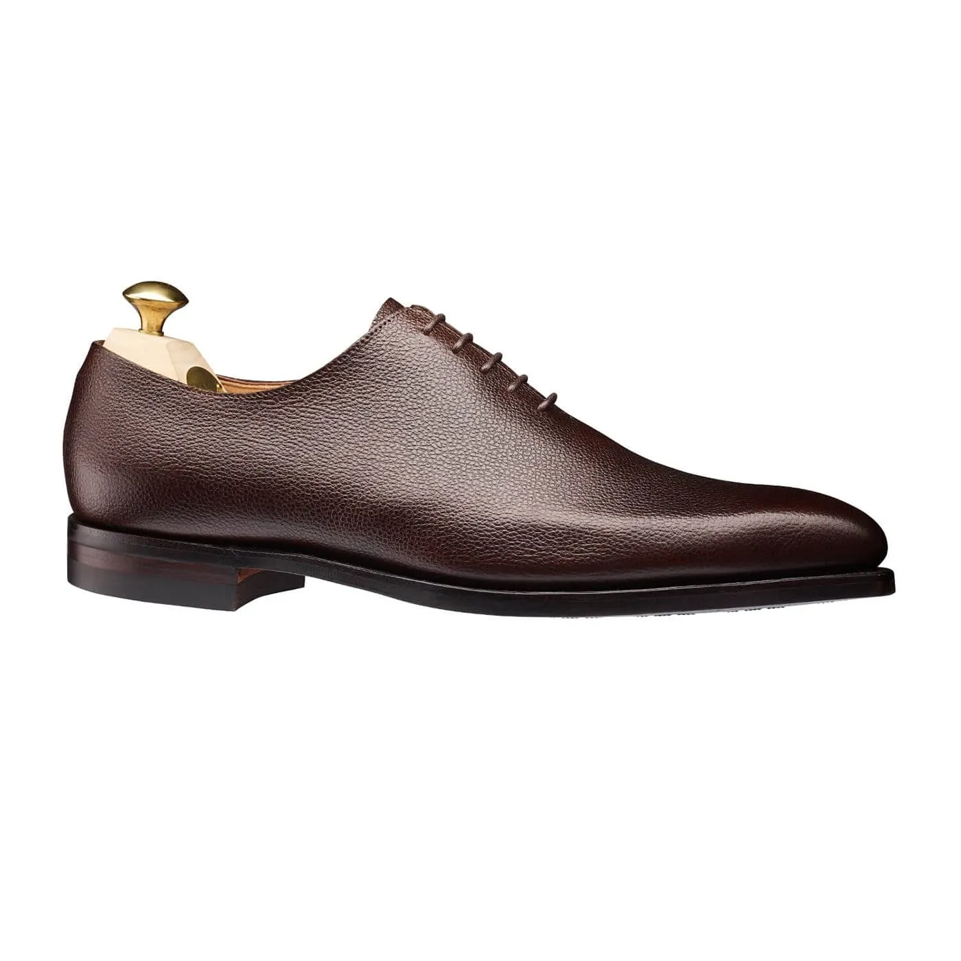 Reinforced toe Sophisticated Comfort Alex Dark Brown Pebble Grain