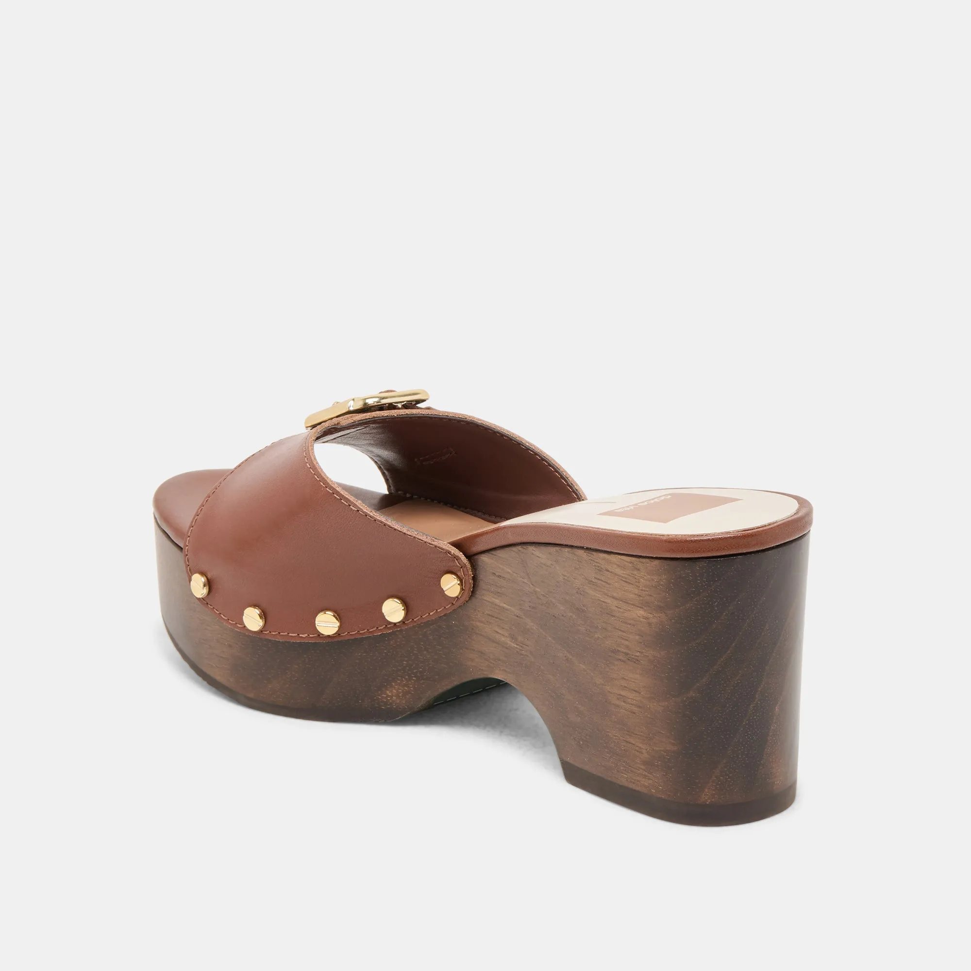 Open Back Heels YALAH HEELS BROWN LEATHER