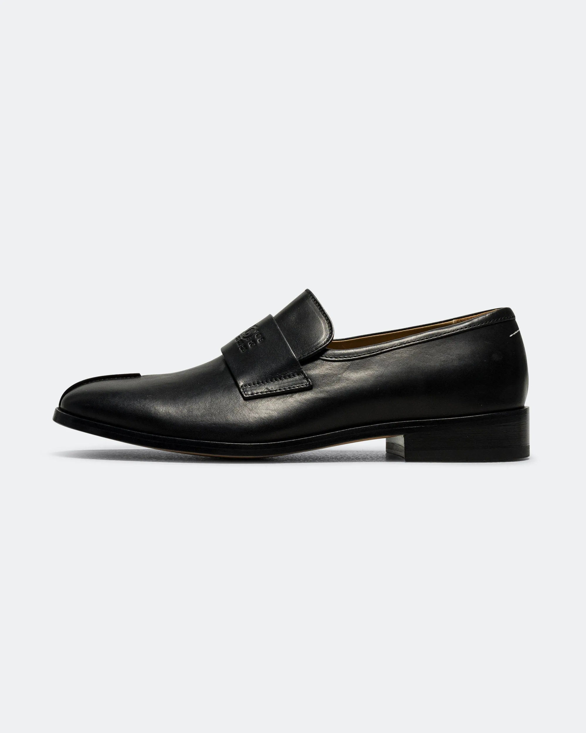 Shiny Leather Mocassin - Black Comfort Straps