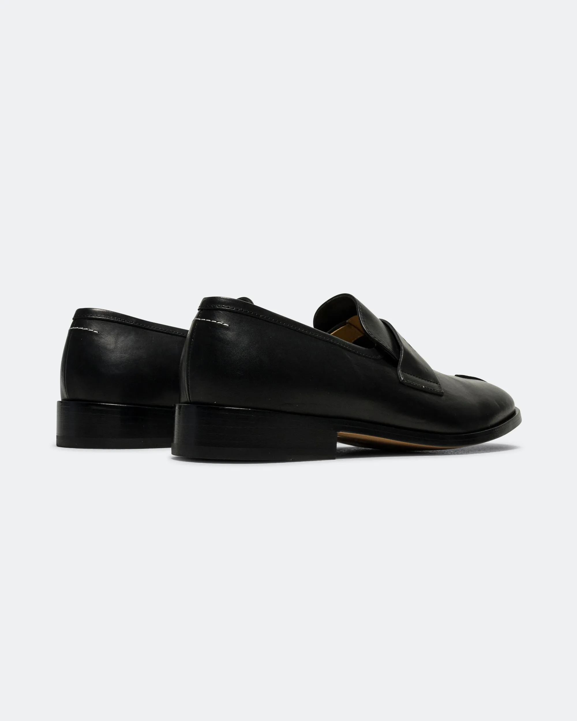 Shiny Leather Mocassin - Black Anti Fatigue Support